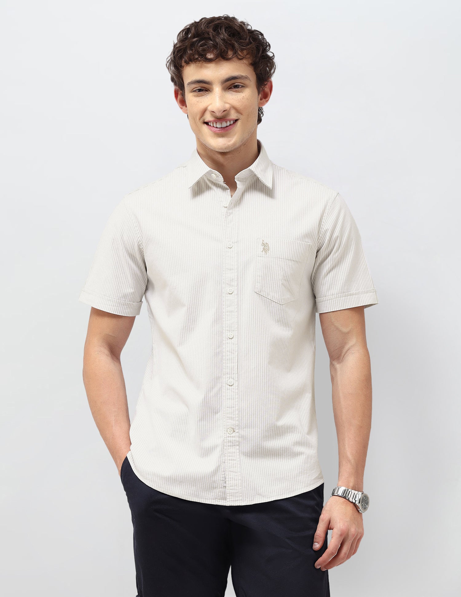 Vertical Striped Regular Fit Shirt