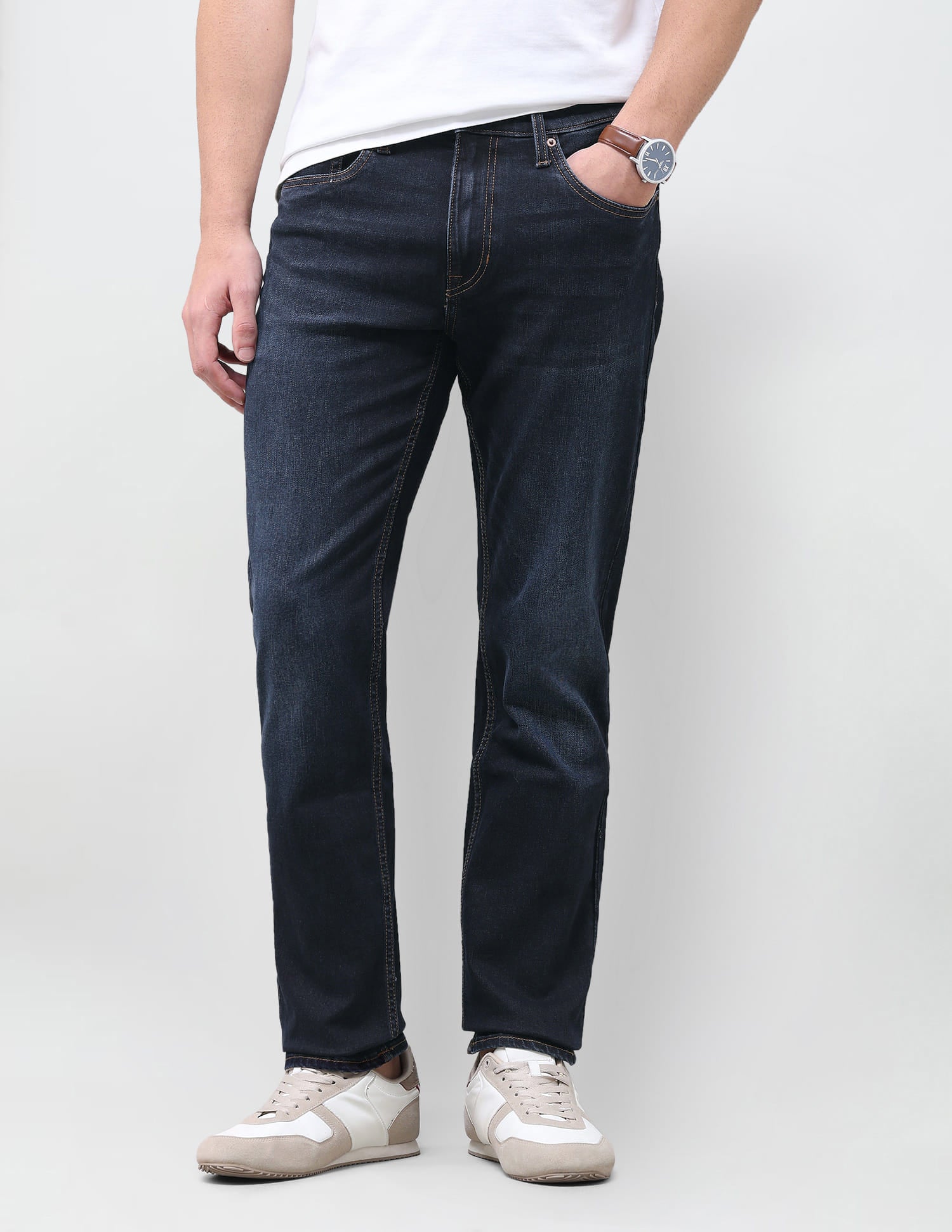 Solid Slim Straight Fit Jeans Blue - U.S. Polo Assn. India | Large