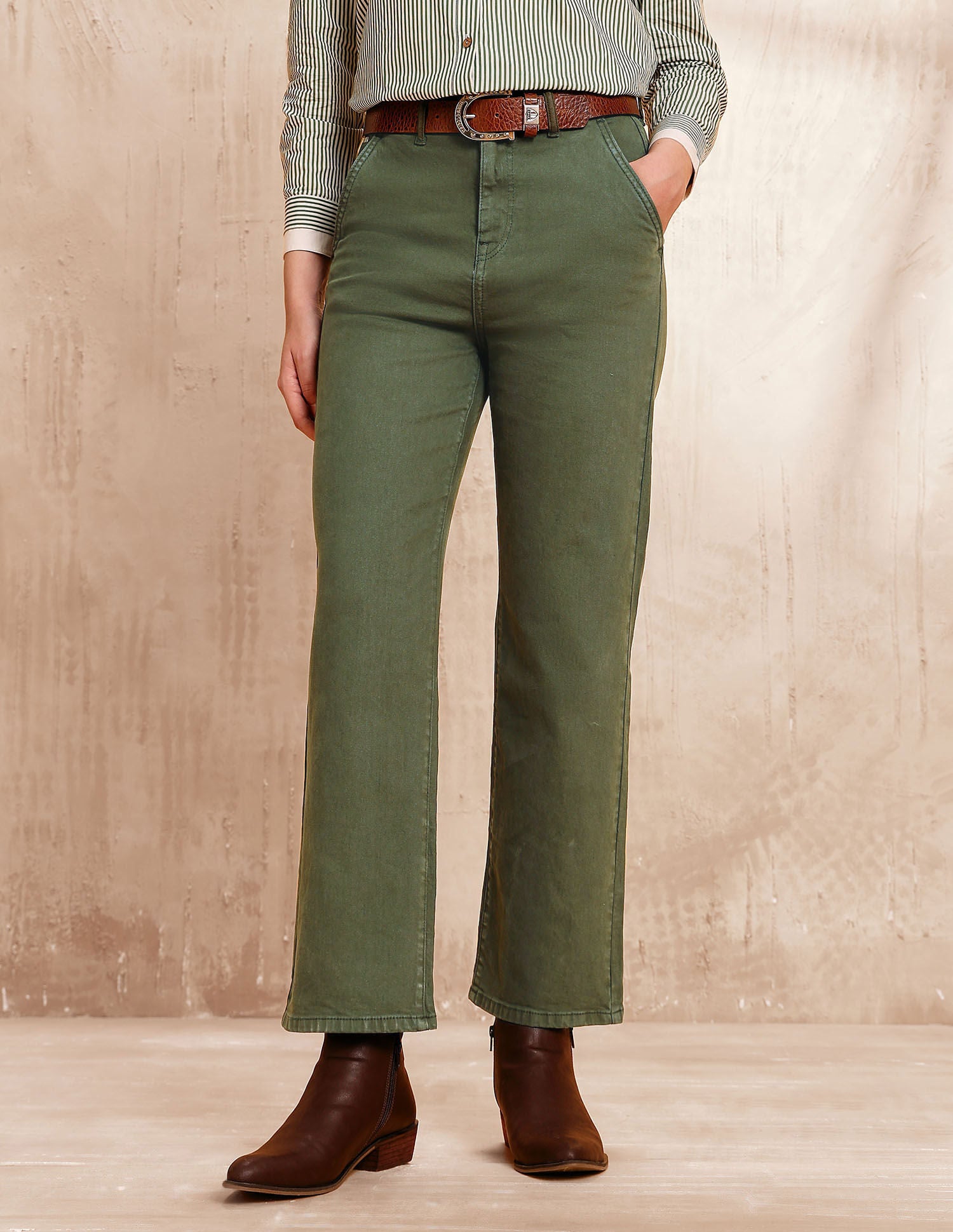 High Rise Straight Fit Jeans