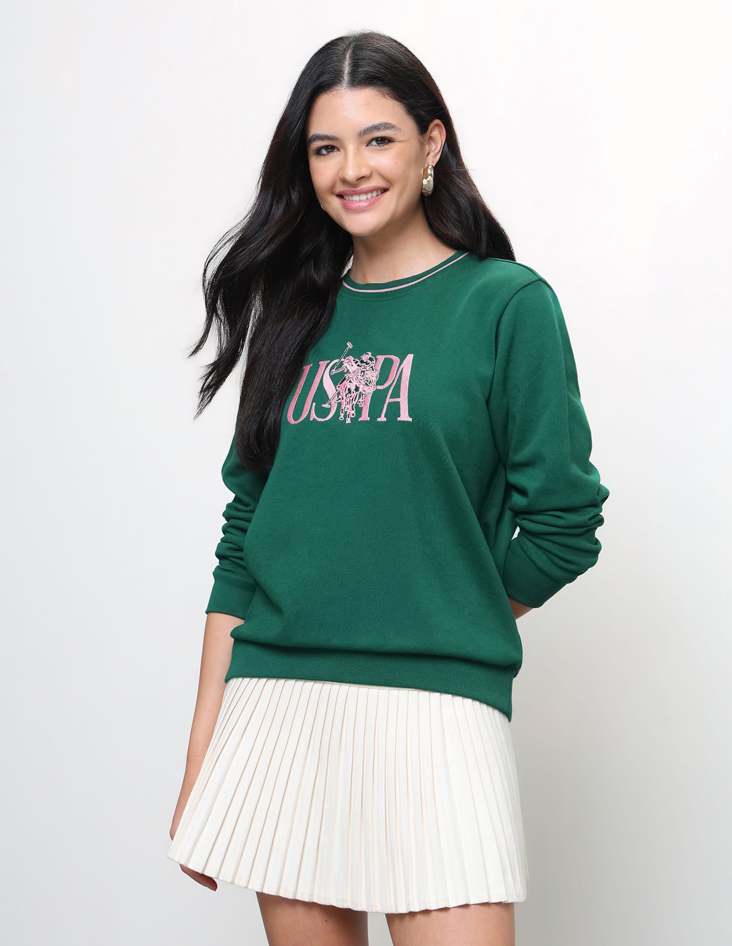 Brand Embroidered Regular Fit Sweatshirt