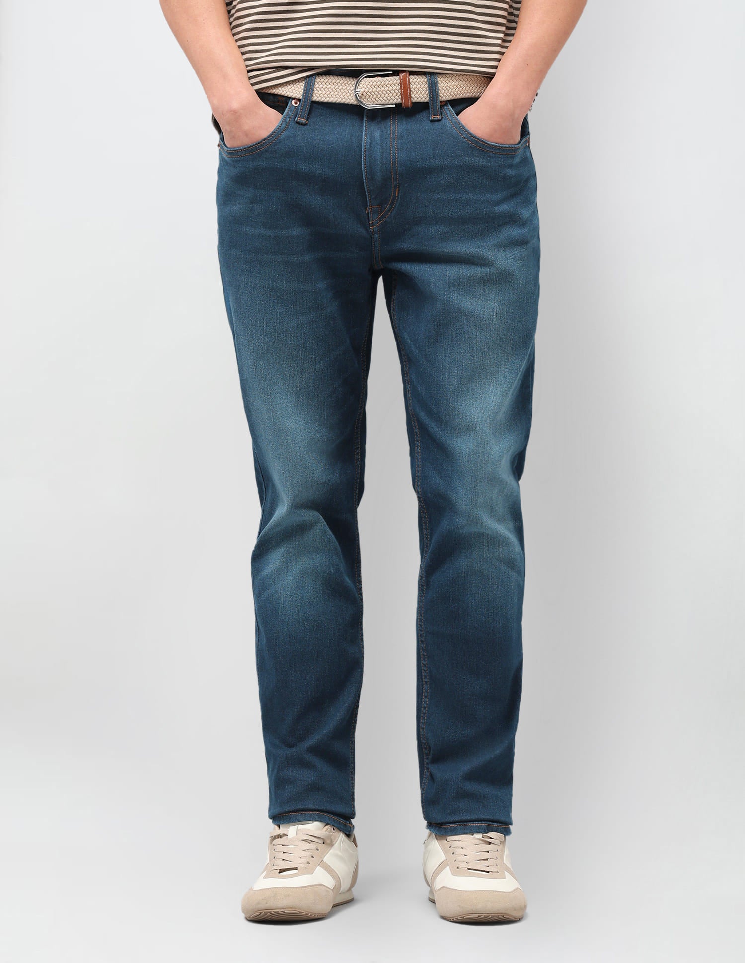 Solid Slim Fit Jeans Blue - U.S. Polo Assn. India | Large