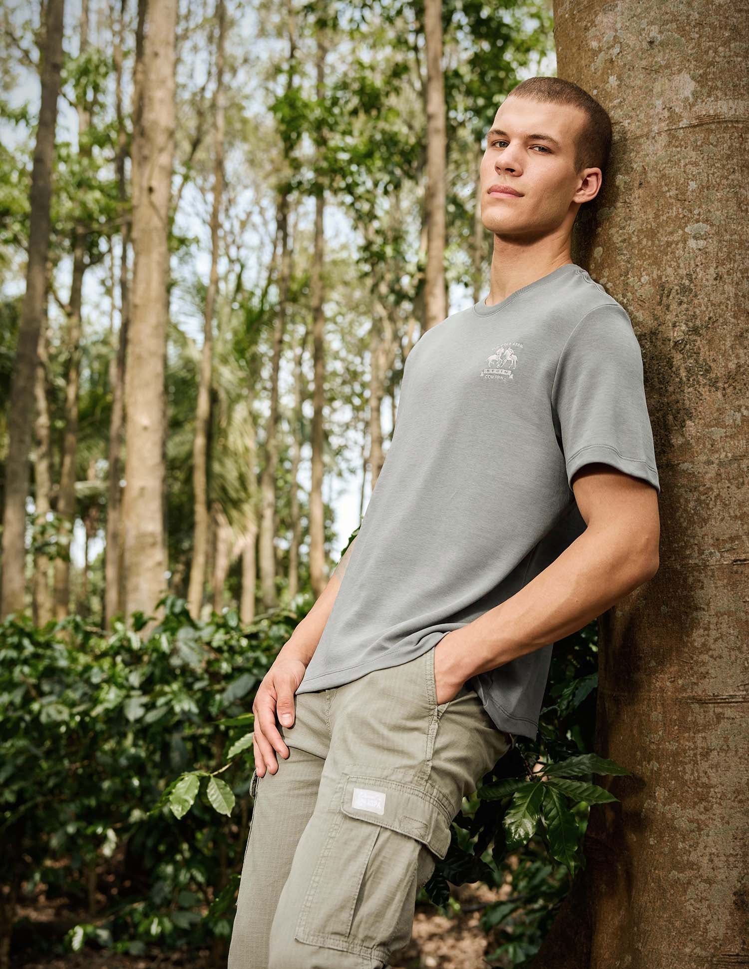 Relaxed Fit Pure Cotton T-Shirt Light Grey - U.S. Polo Assn. India | Large