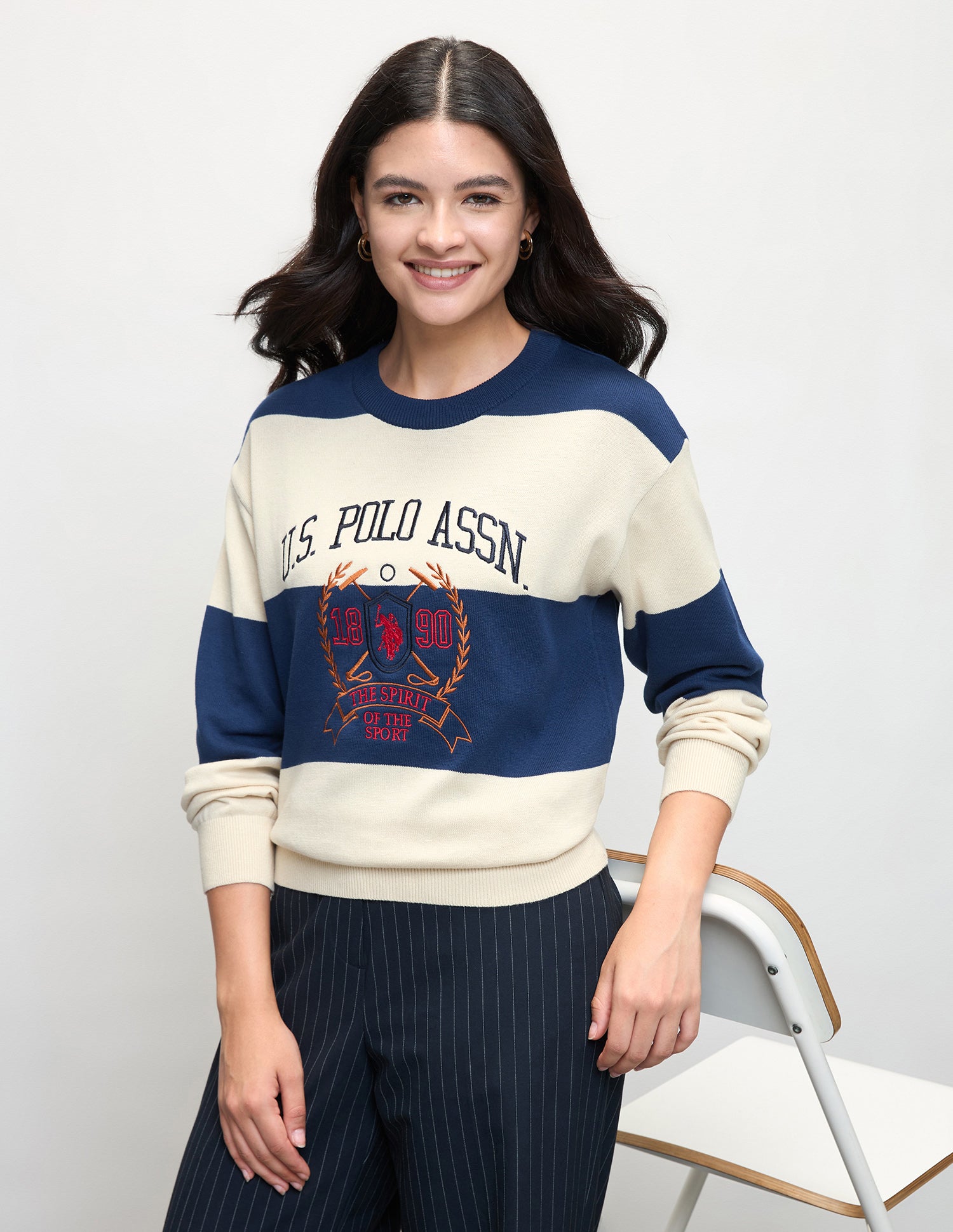 Colour Block Regular Fit Sweater
