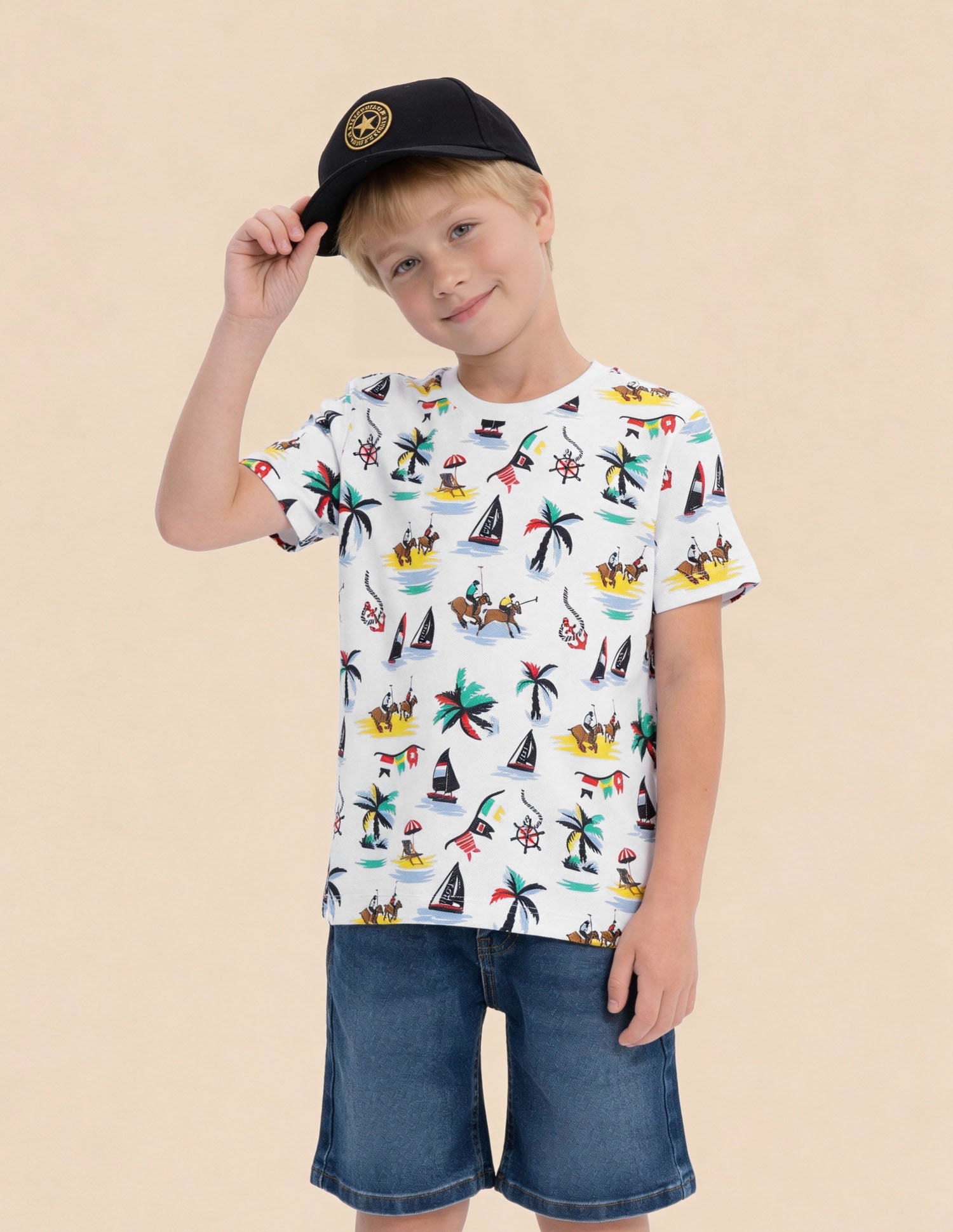 Boys Graphic Printed Regular Fit T-Shirt