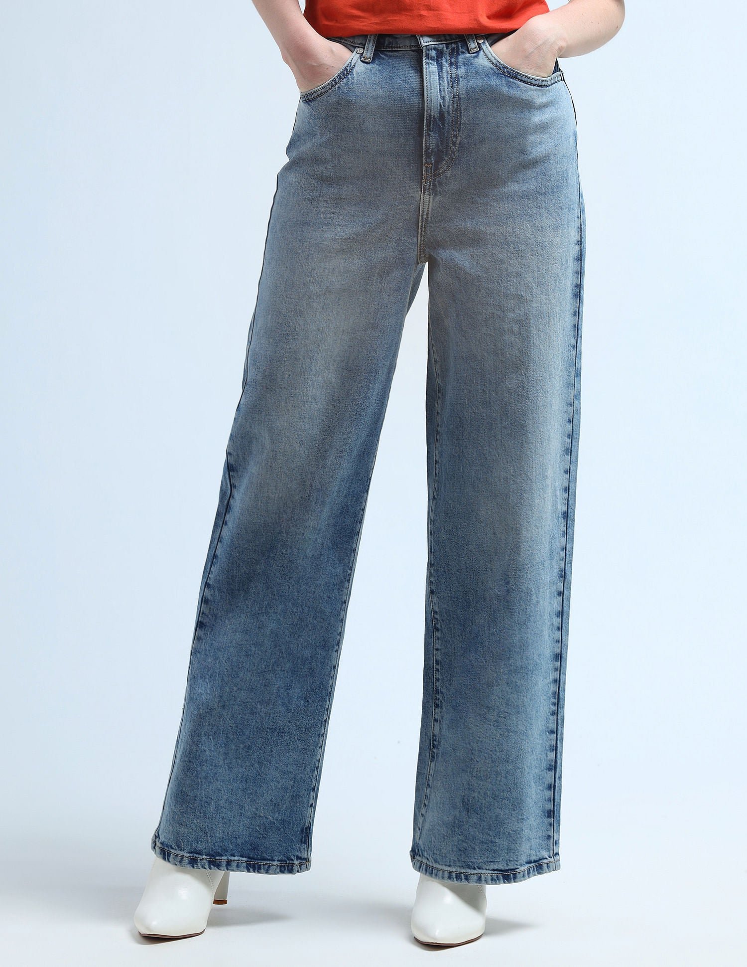 High Rise Wide Leg Jeans