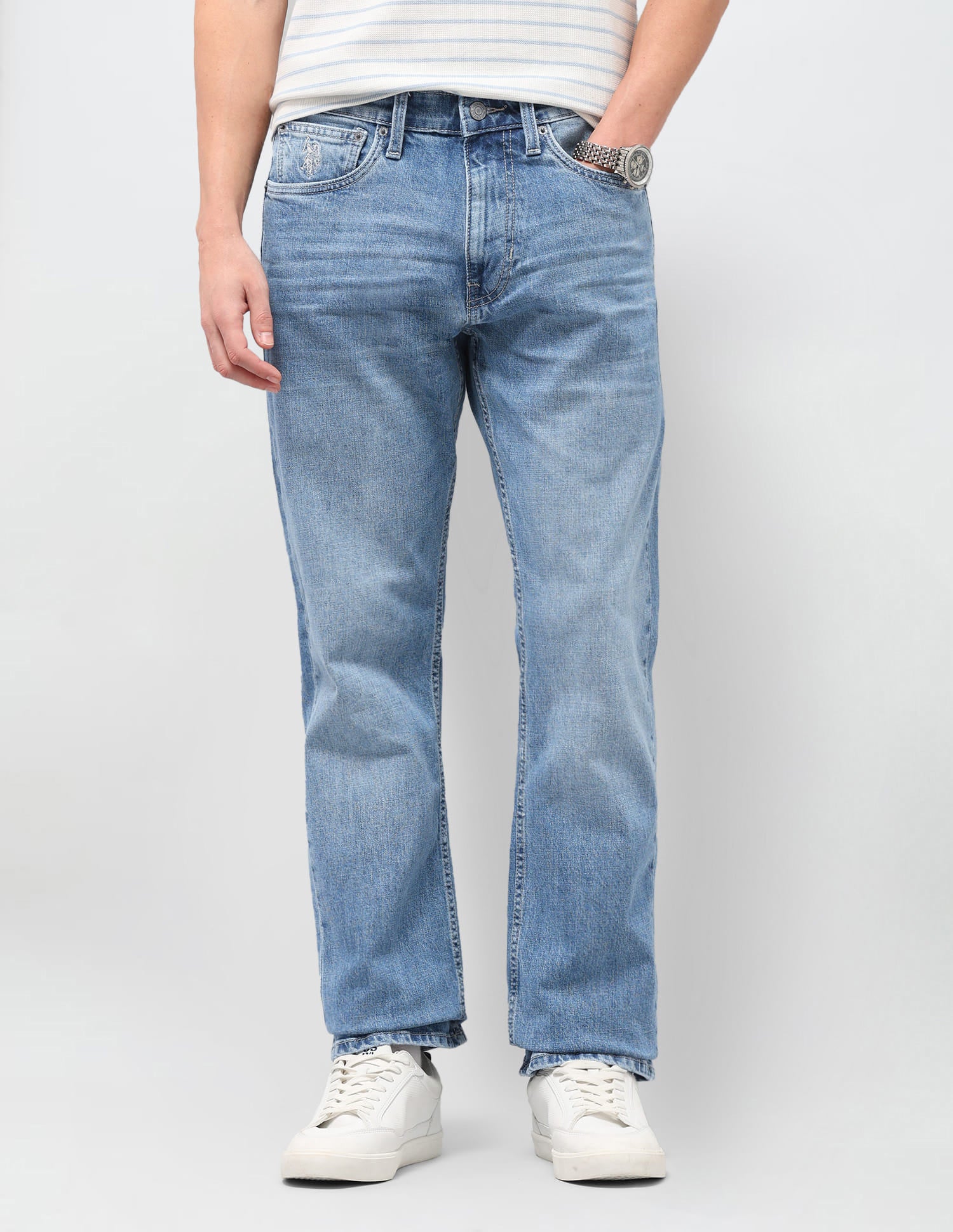 Solid Bootcut Jeans Blue - U.S. Polo Assn. India | Large