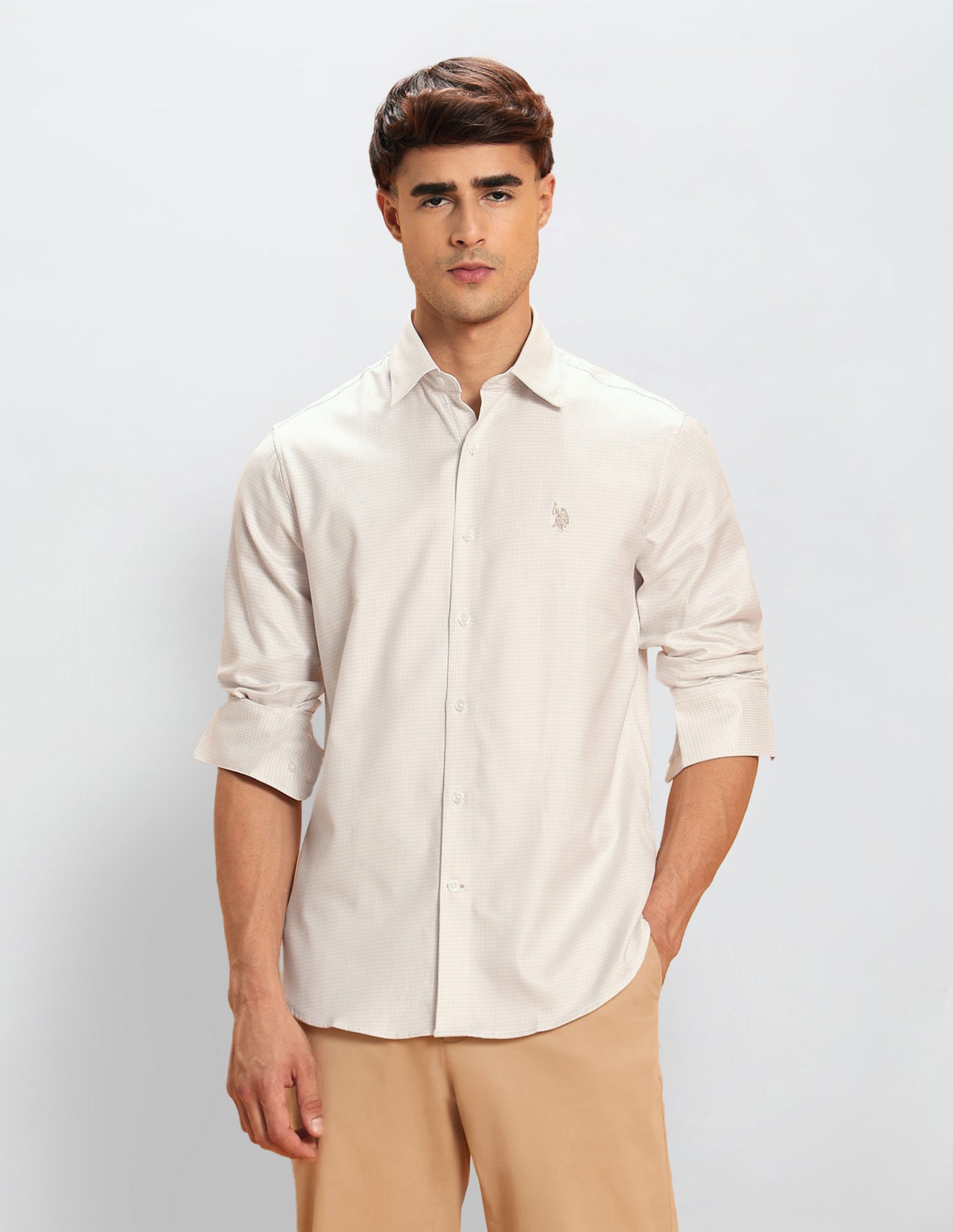 Twill Micro Checked Shirt