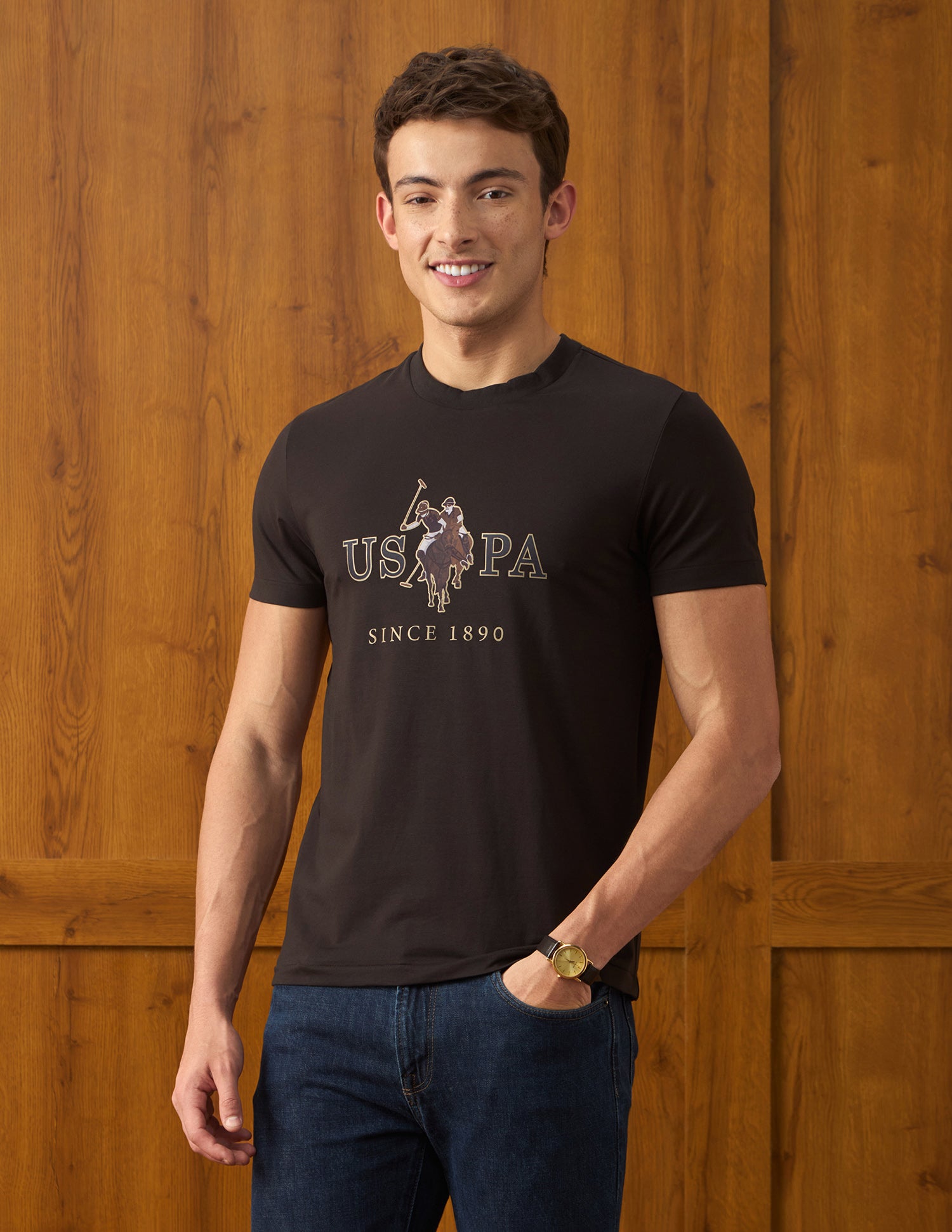 Brand Printed Slim Fit T-Shirt