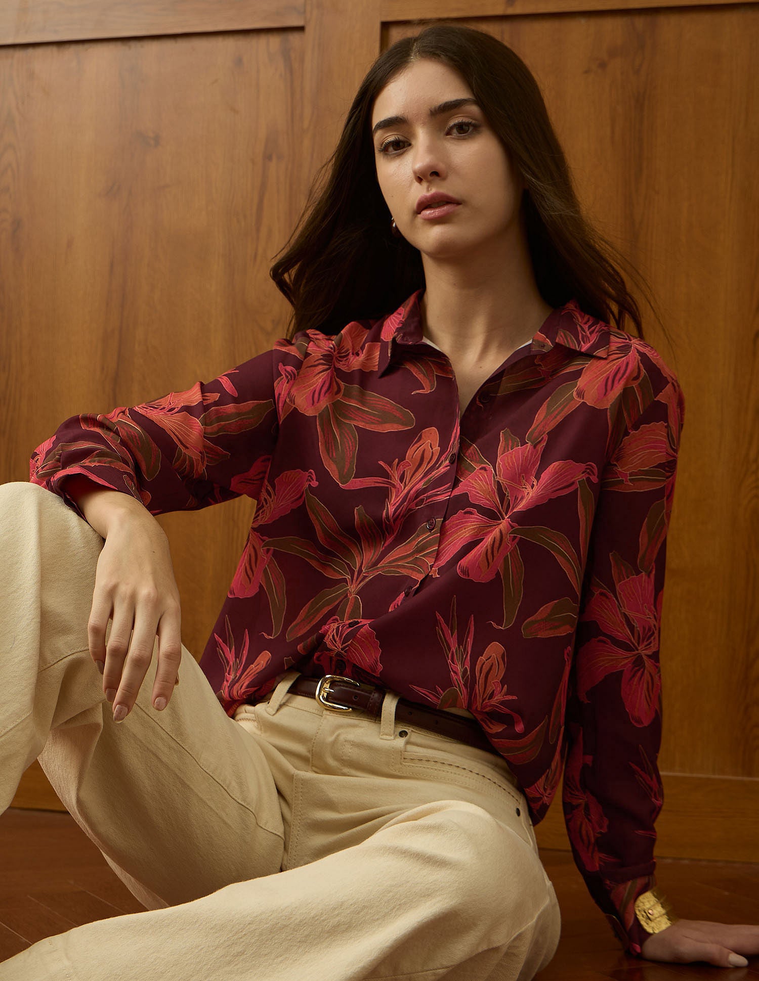 Floral Printed Relaxed Fit Shirt