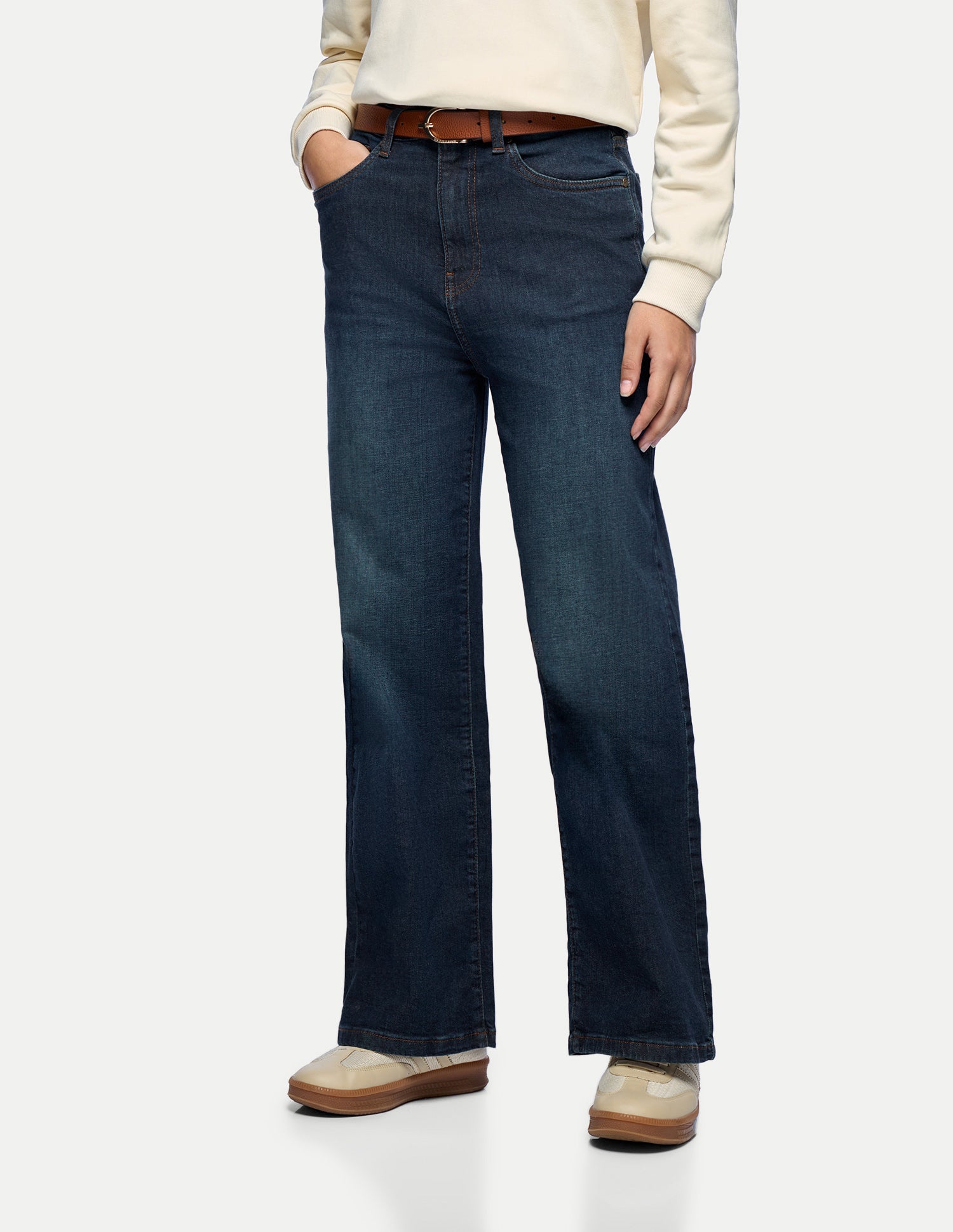 Wide Leg Fit Blue Jeans Dark Blue - U.S. Polo Assn. India | Large