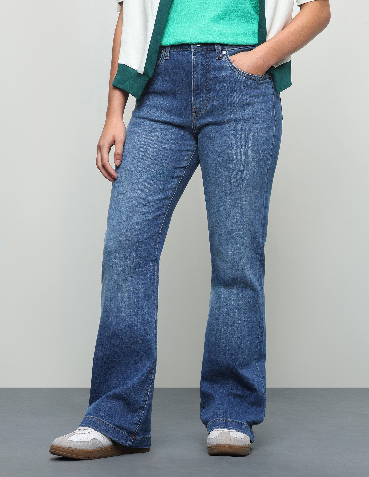 Whiskered Bootcut Fit Jeans Blue - U.S. Polo Assn. India | Large
