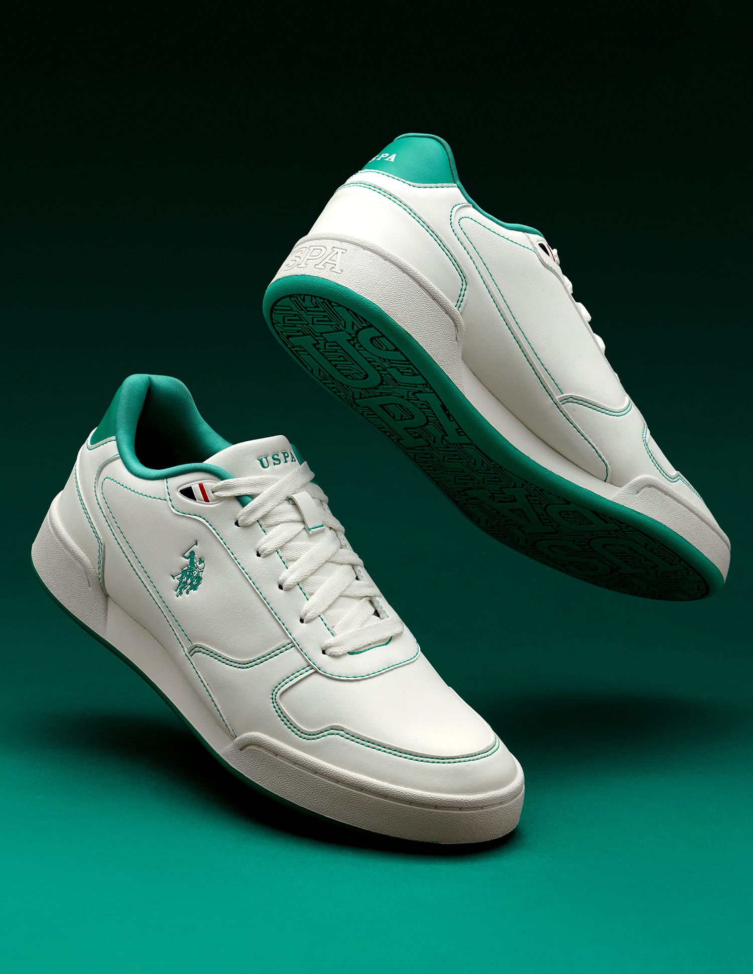 Men Valentin Solid Sneaker Off White - U.S. Polo Assn. India | Large