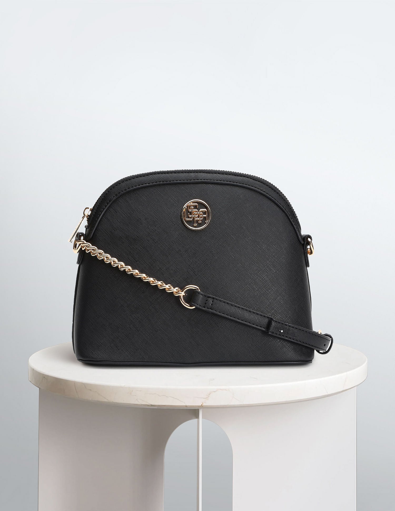 Chain Detail Dome Sling Bag