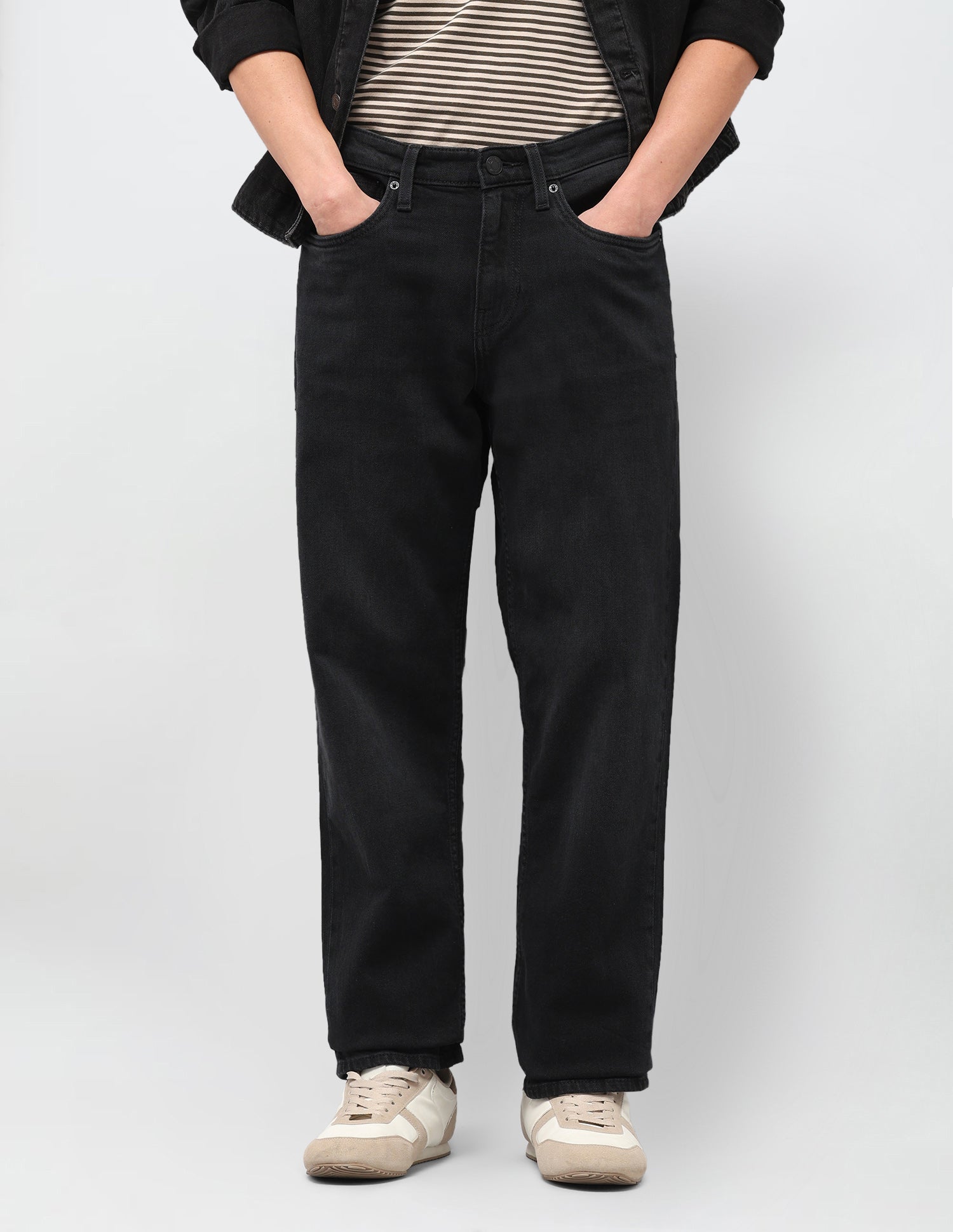 Solid Regular Fit Jeans Black - U.S. Polo Assn. India | Large