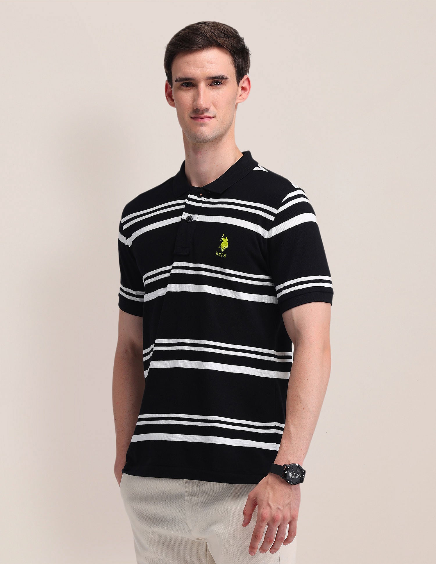 Slim Fit Striped Polo Shirt