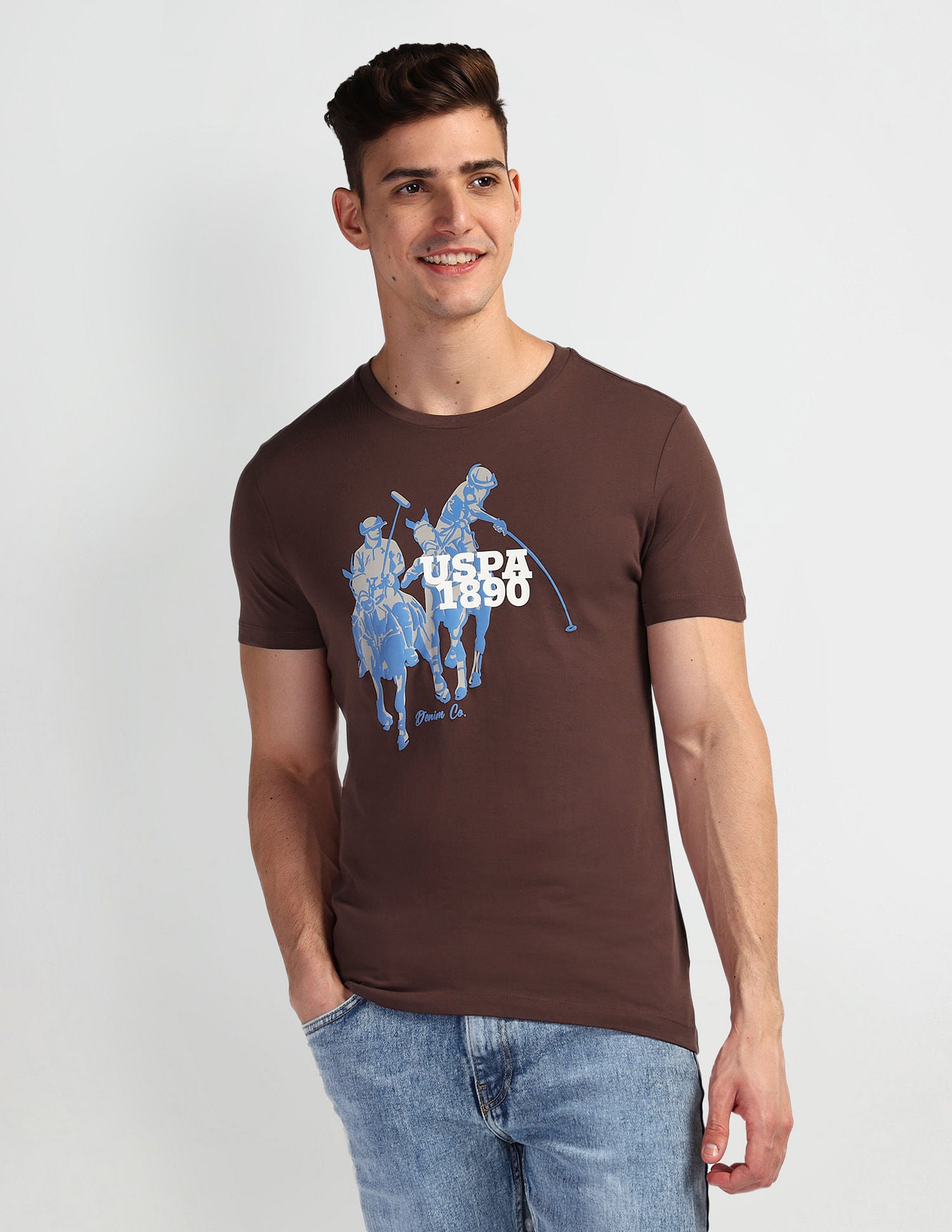 Logo Print Muscle Fit T-Shirt