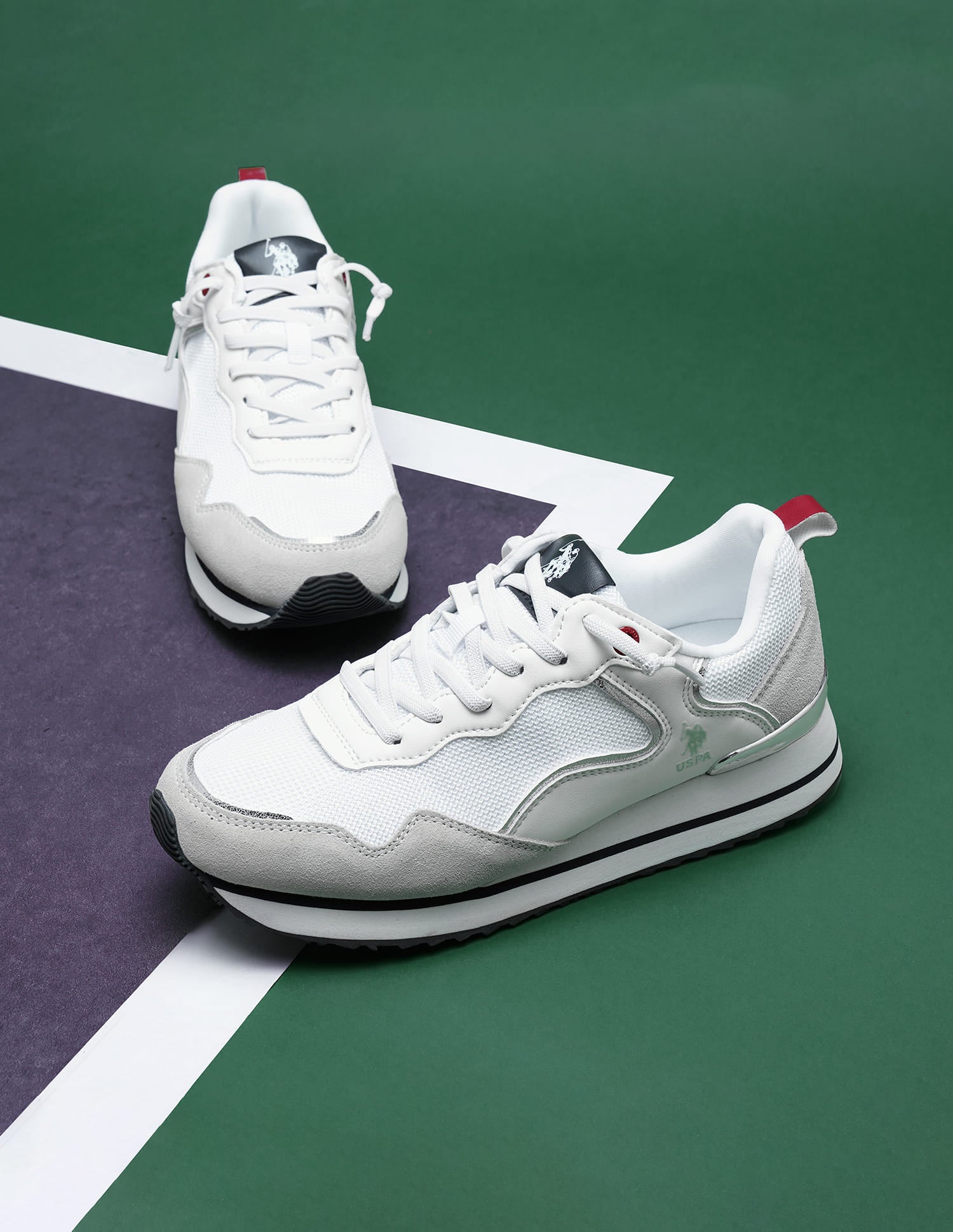 Women Metallic Zoe Sneakers White - U.S. Polo Assn. India | Large