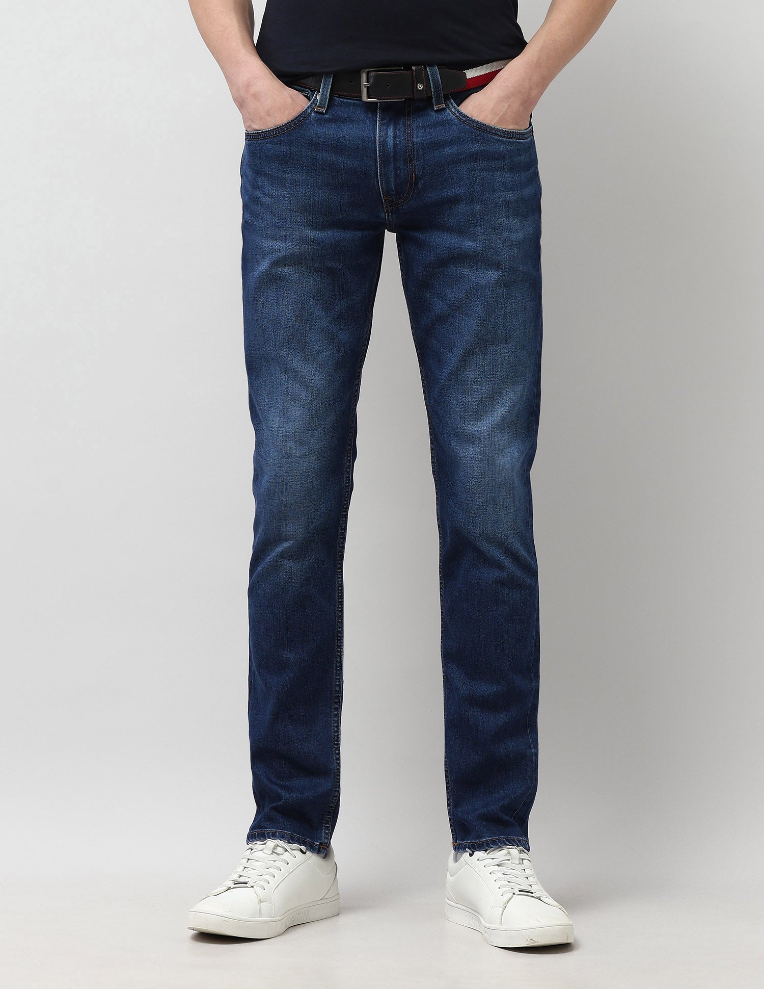 Brandon Slim Tapered Fit Blue Jeans