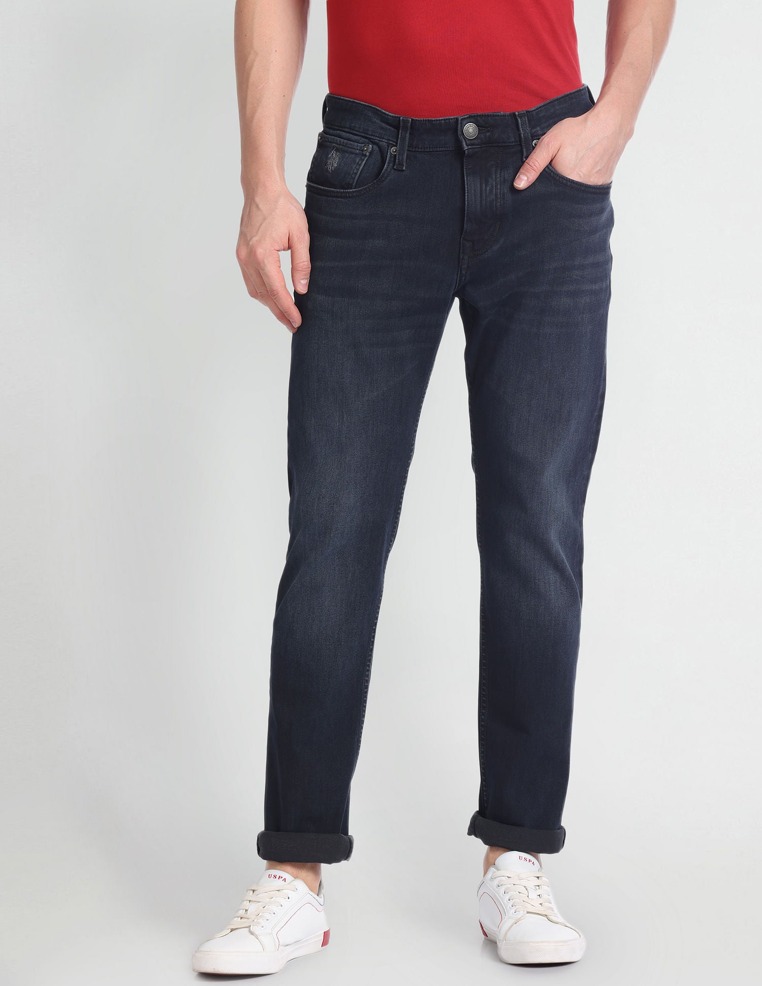 Brandon Slim Tapered Whiskered Jeans – U.S. Polo Assn. India
