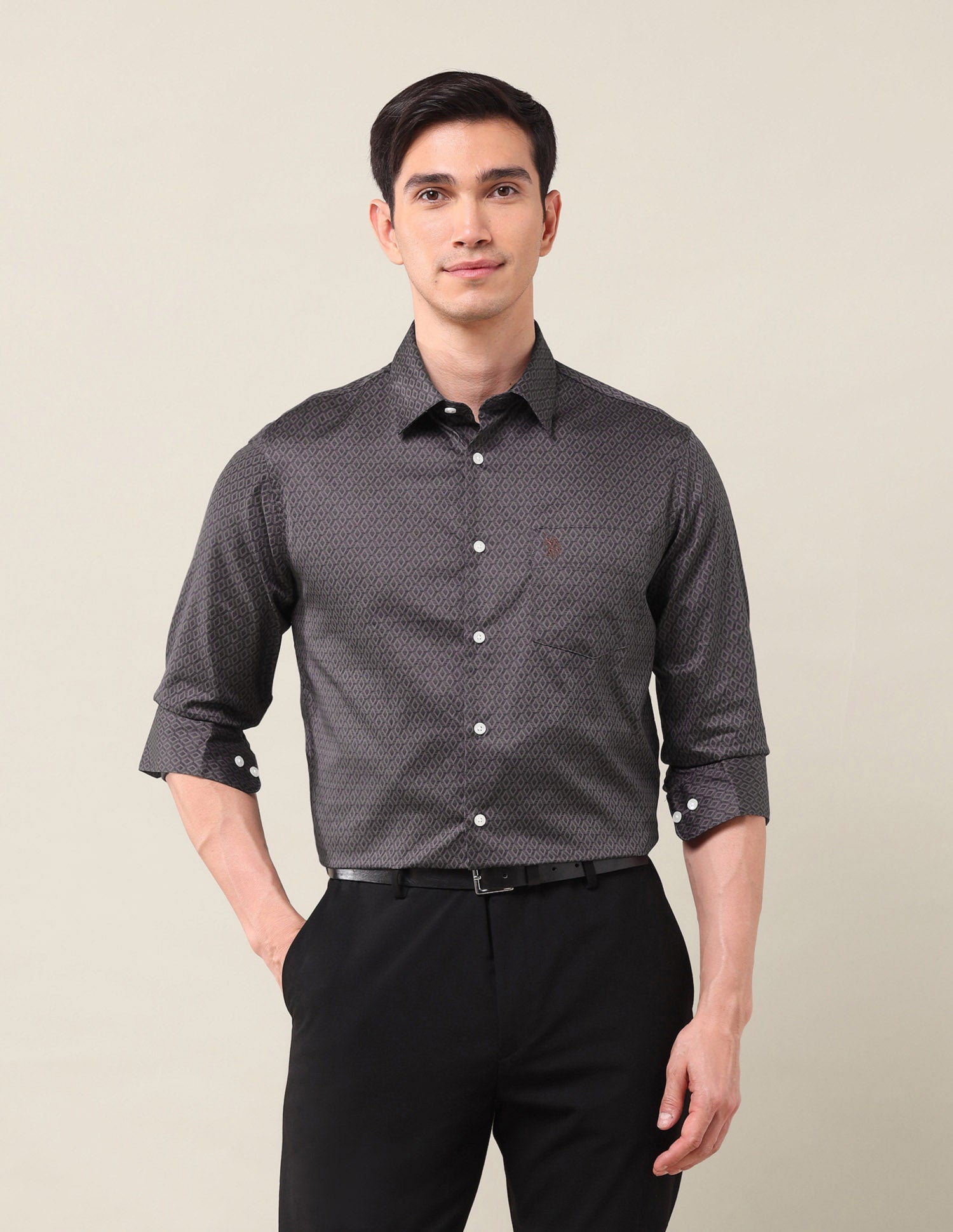 Tailored Fit Satin Shirt