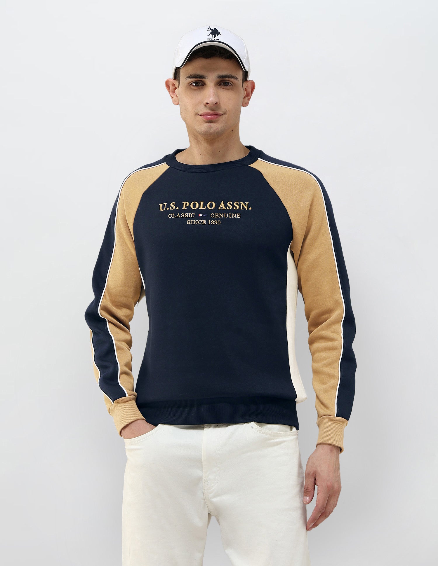 Brand Embroidered Regular Fit Sweatshirt