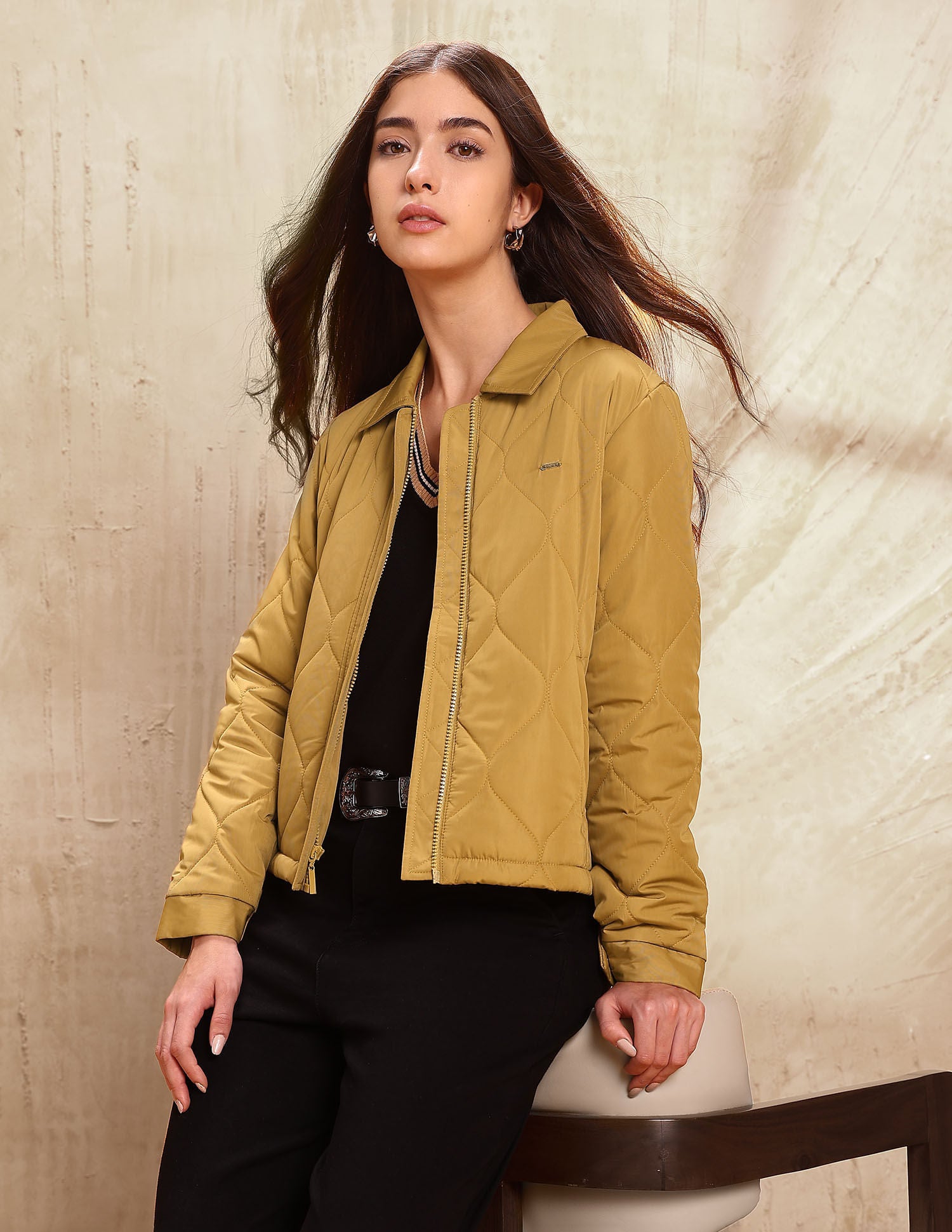 Solid Quilted Jacket