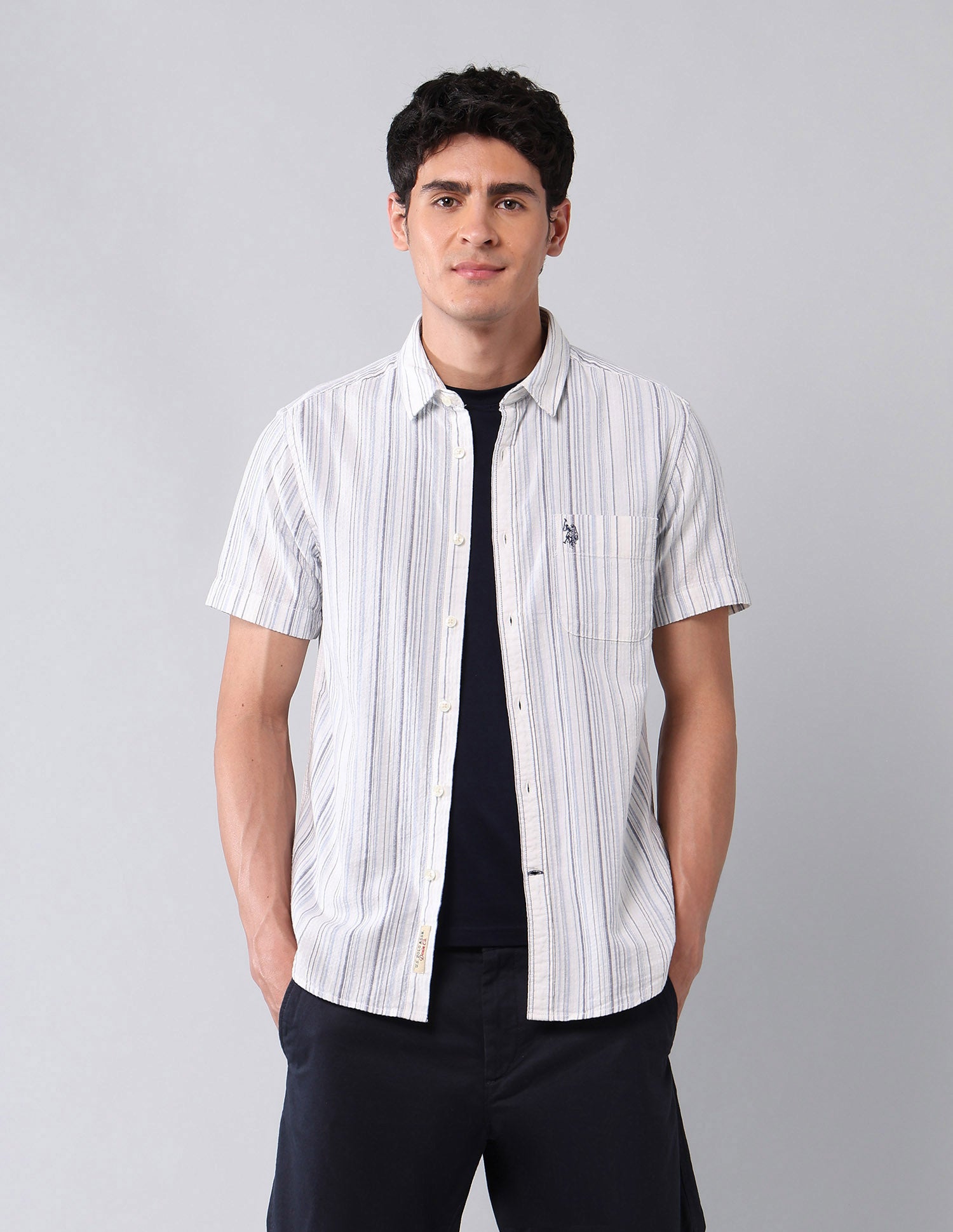 Vertical Striped Pure Cotton Shirt