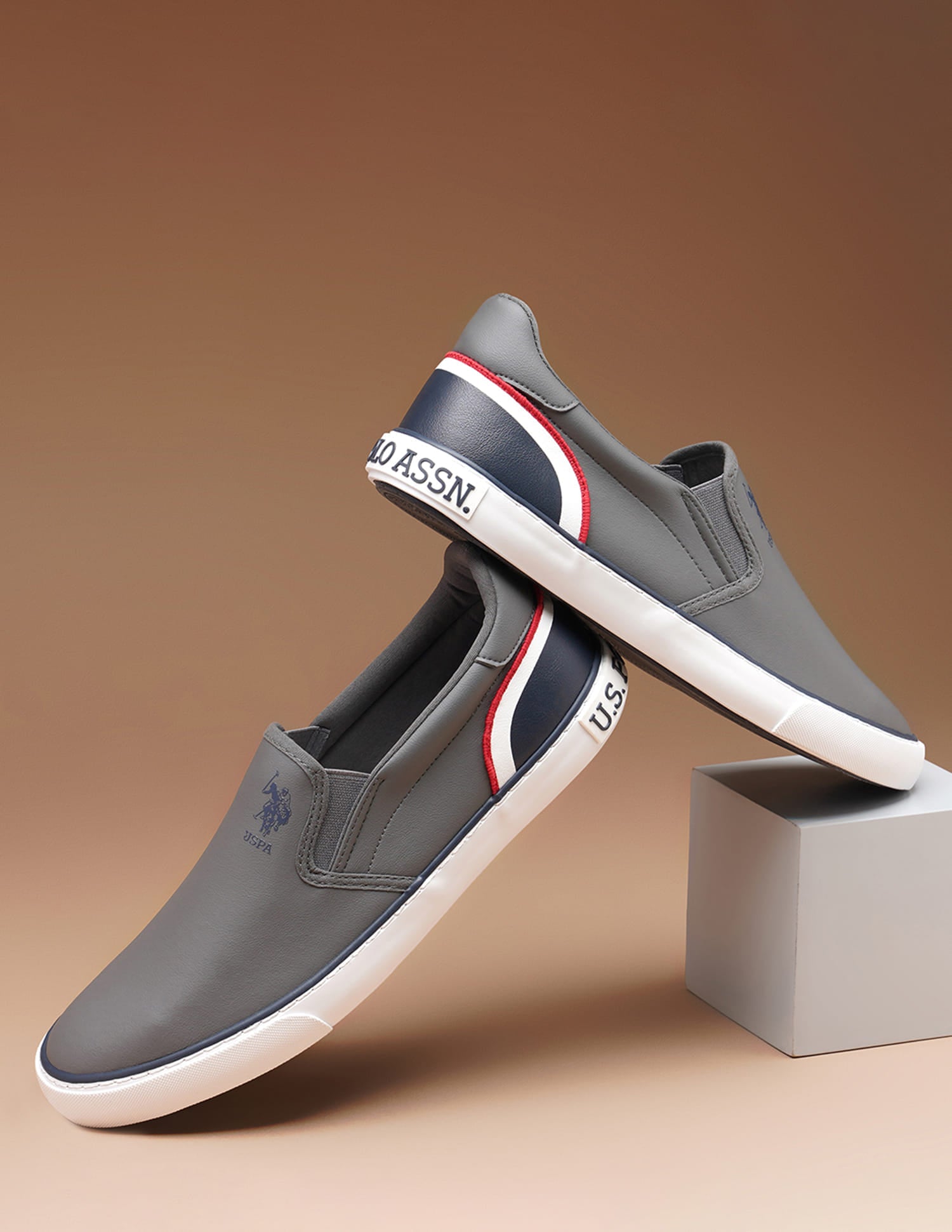 Men Timeo 4.0 Slip-on Shoes Grey - U.S. Polo Assn. India | Large