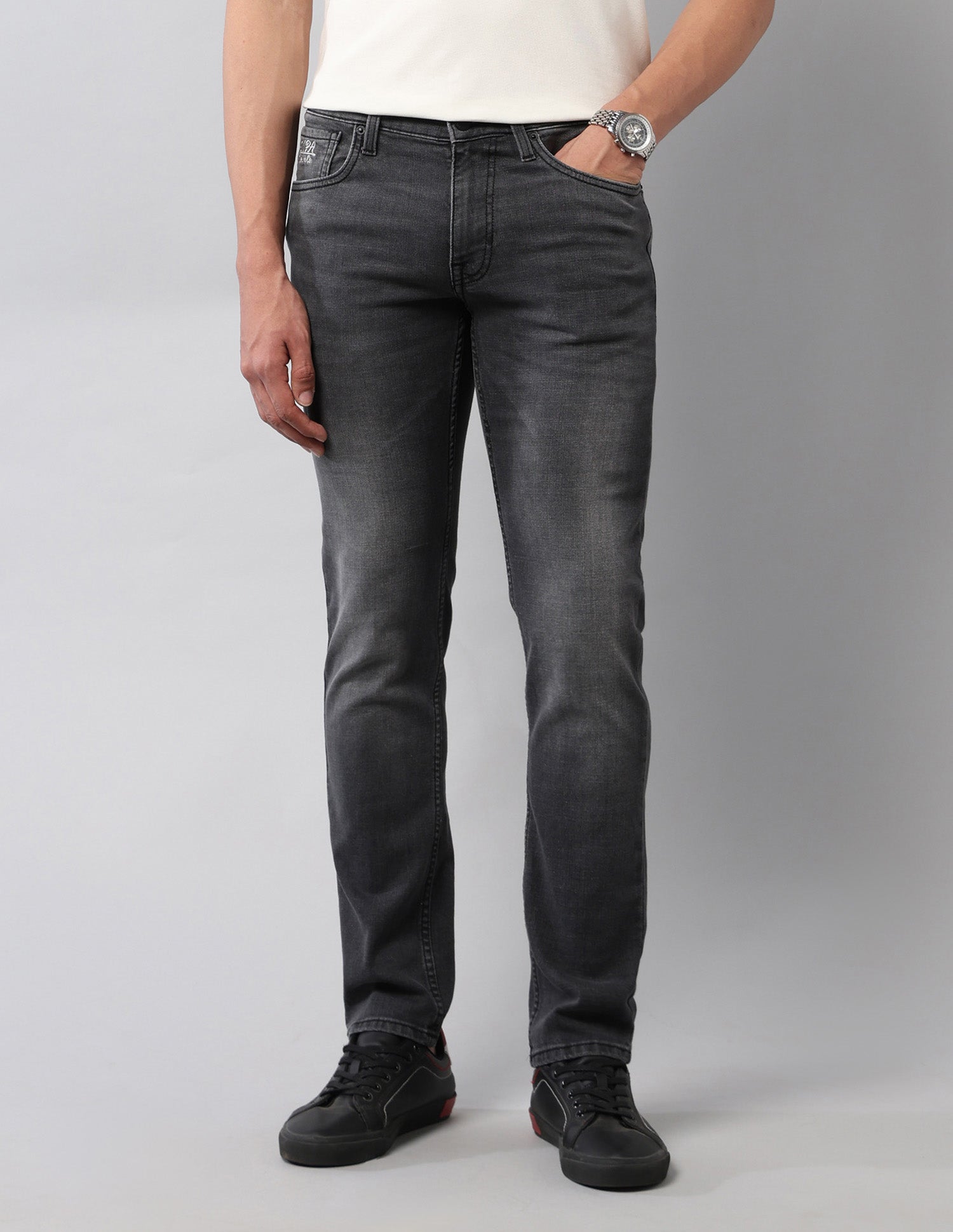 Brandon Slim Tapered Fit Black Jeans
