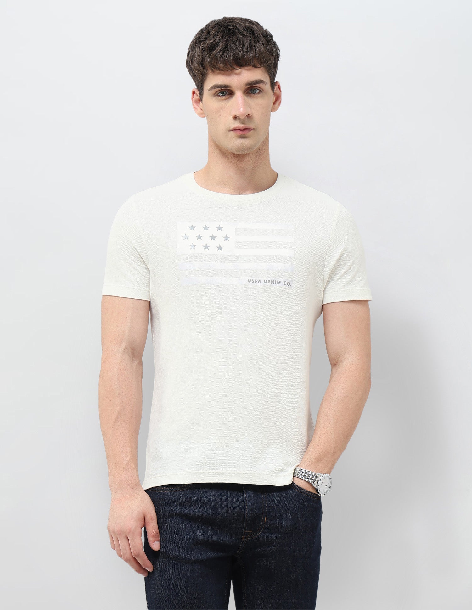 Graphic Printed Denim Legacy T-Shirt