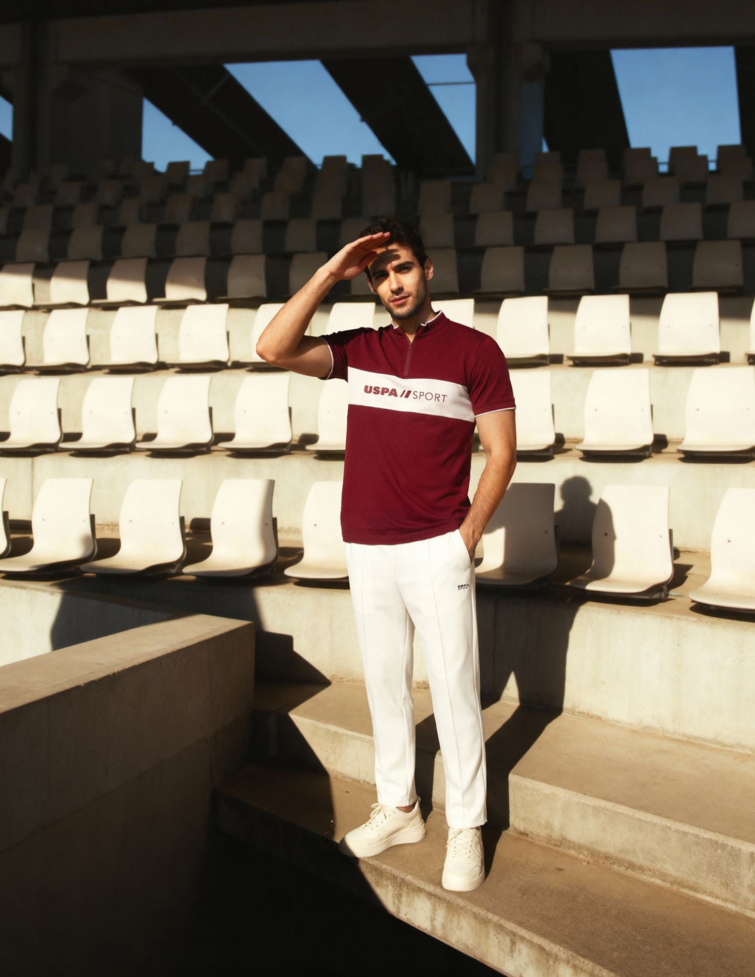 Brand Embossed Regular Fit Active Polo Shirt