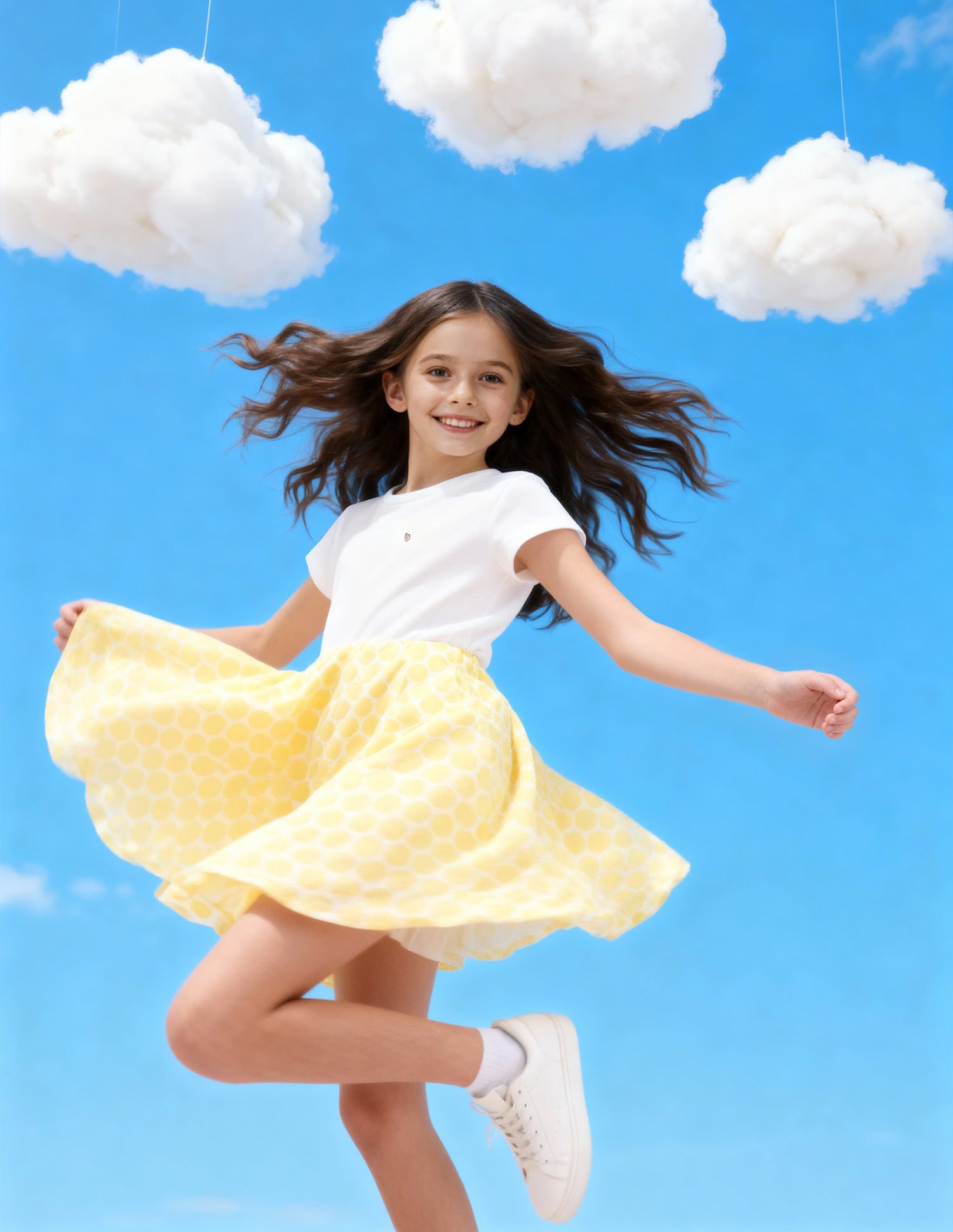 Girls Polka Dots Fit & Flare Dress