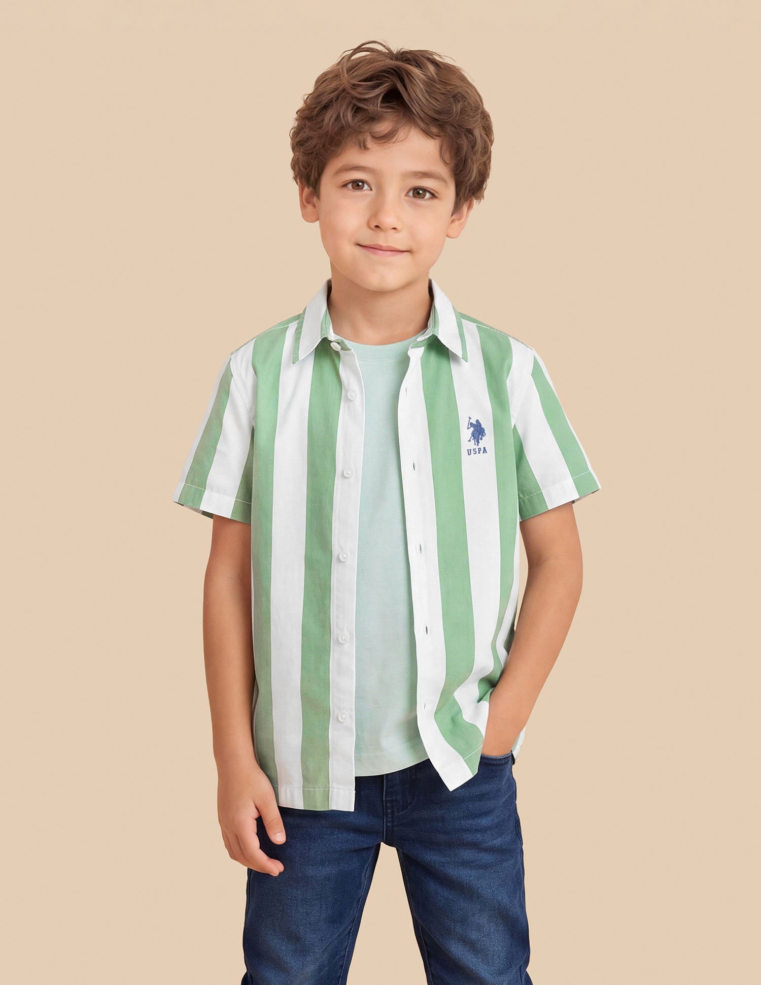 Vertical Striped Regular Fit Shirt