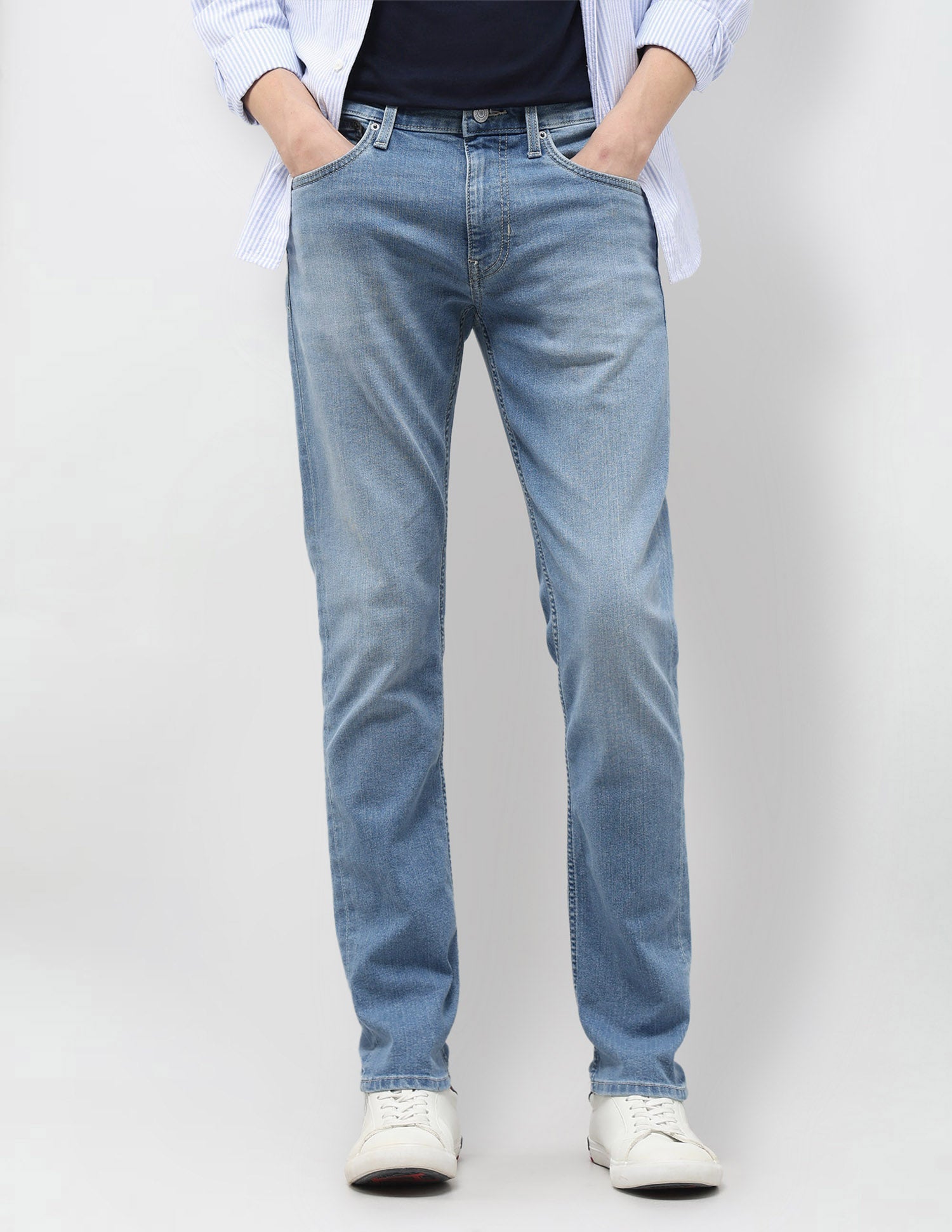 Brandon Slim Tapered Fit Blue Jeans
