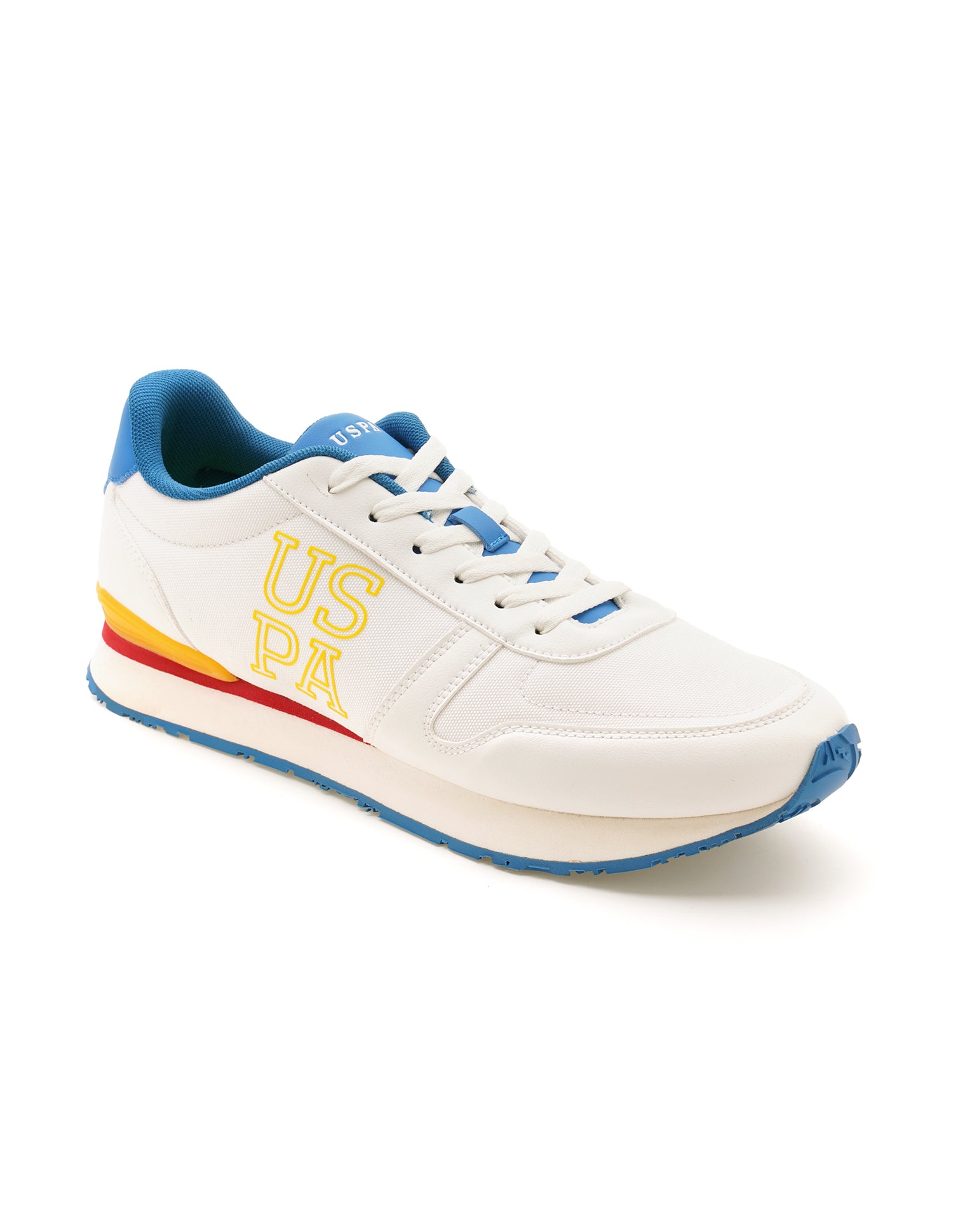 Men Cregon Off White Retro Sneakers White - U.S. Polo Assn. India | Large