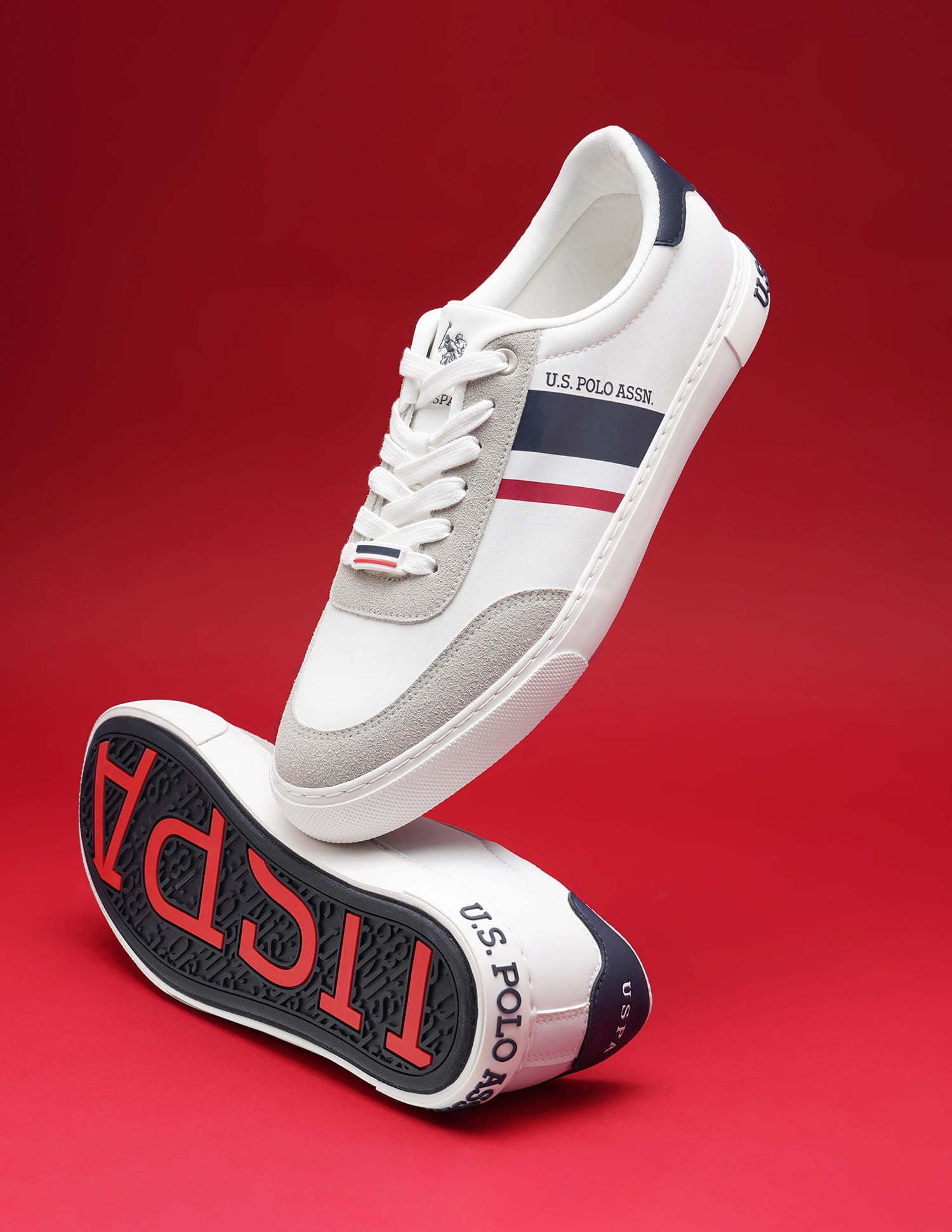 Men Krister 4.0 Colourblocked Sneakers Off White - U.S. Polo Assn. India | Large