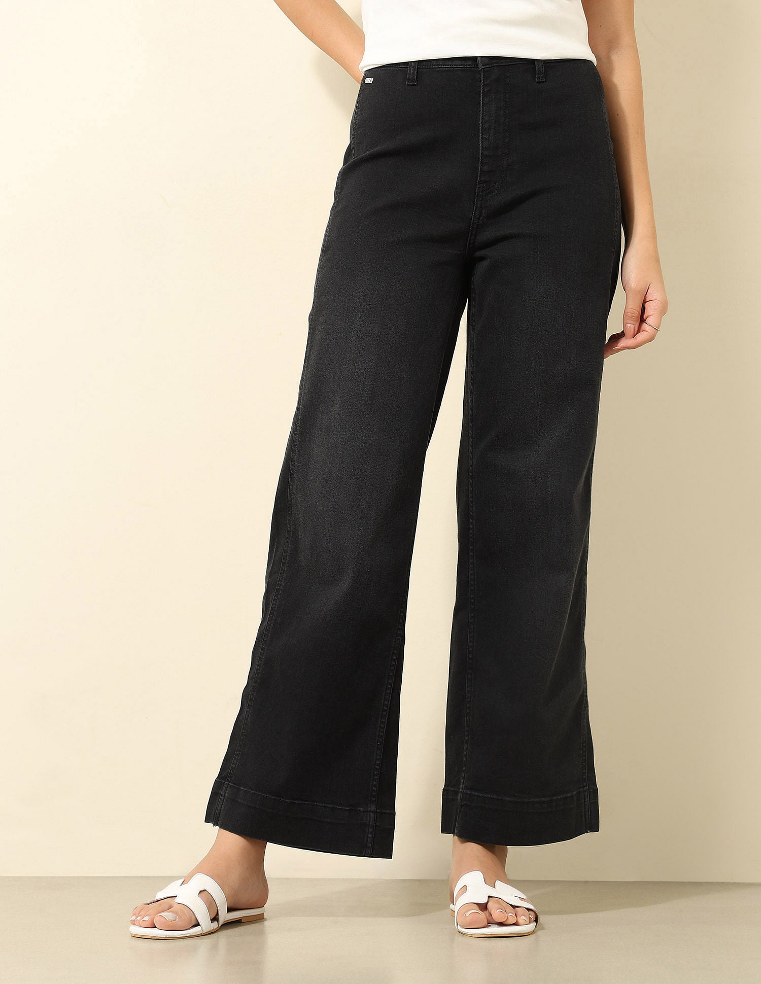 High Rise Wide Leg Jeans