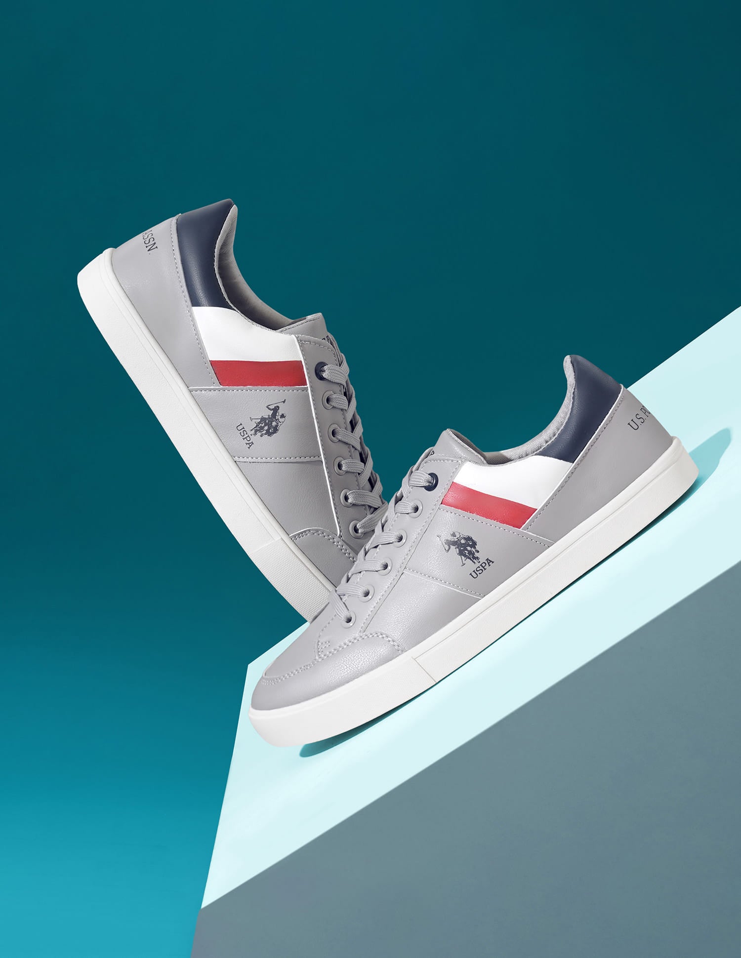 Men Narlin 2.0 Colourblocked Sneakers Grey - U.S. Polo Assn. India | Large