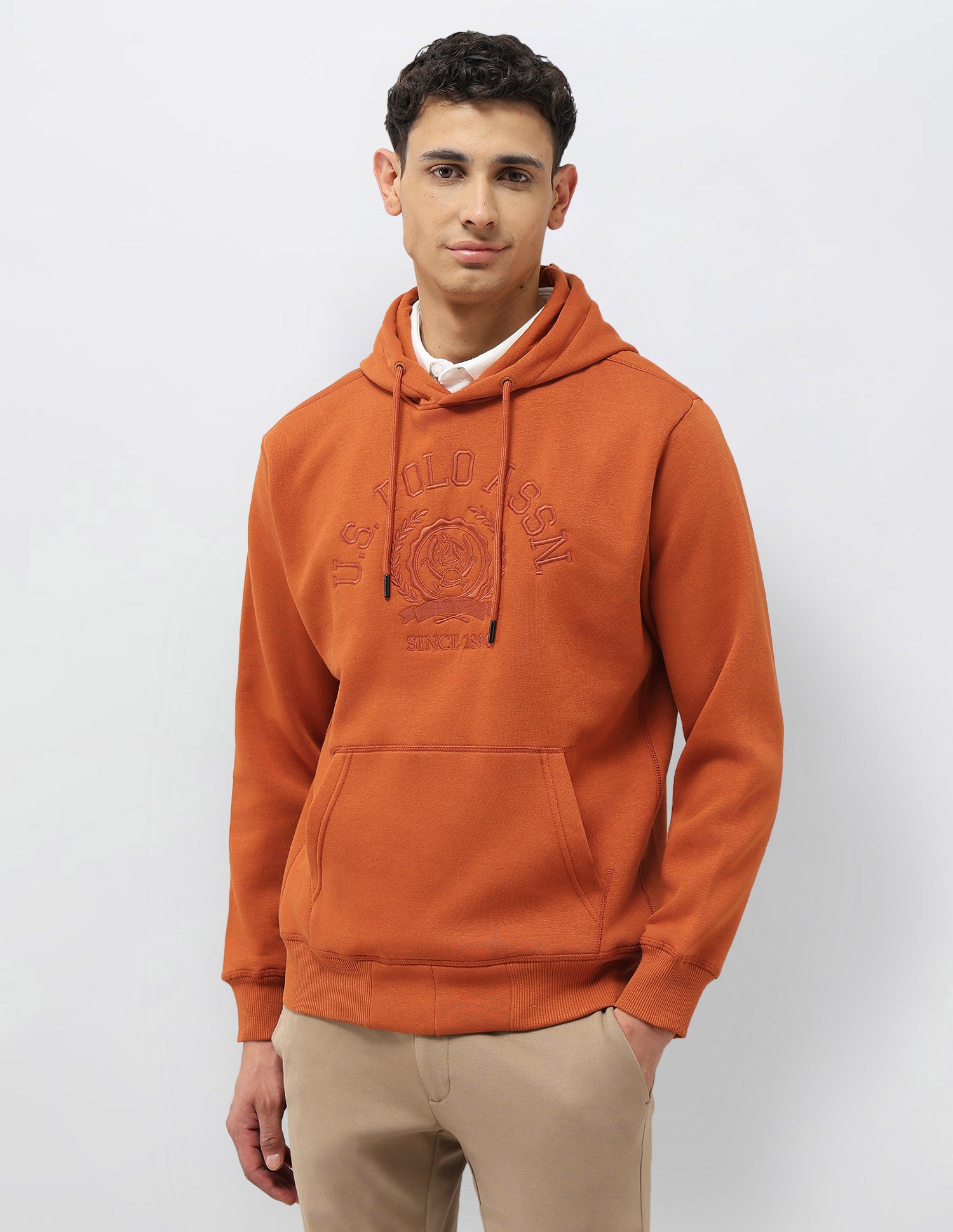Brand Embroidered Hooded Sweatshirt
