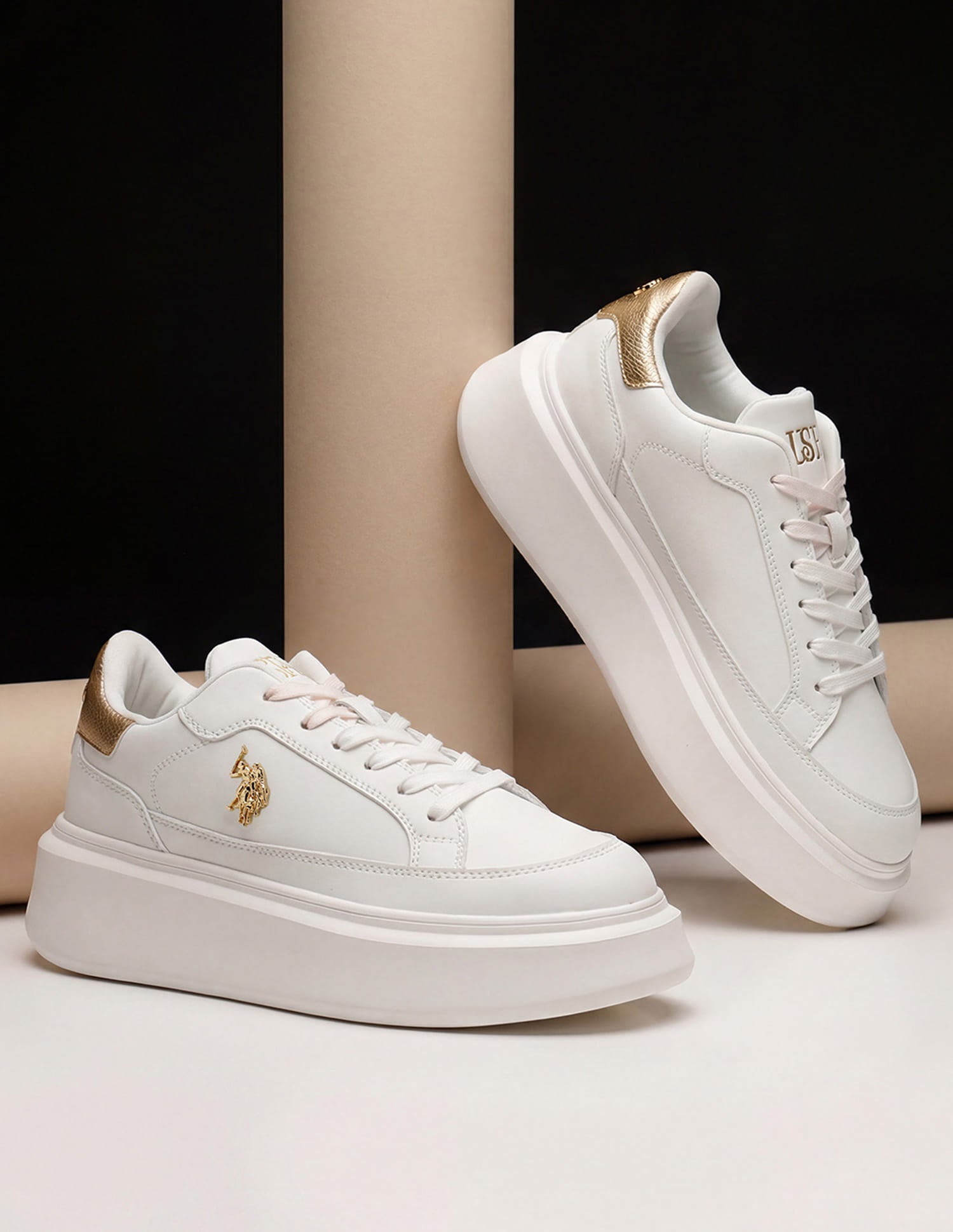 Eleanor 3.0 Off White Light Weight Sneaker Shoes Off White - U.S. Polo Assn. India | Large