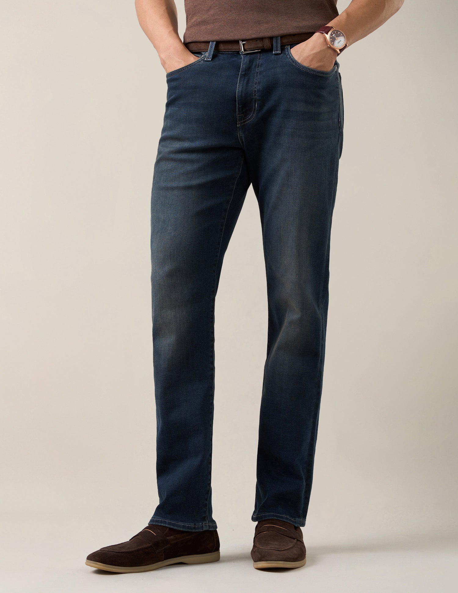 Harold Slim Straight Fit Blue Jeans Dark Blue - U.S. Polo Assn. India | Large