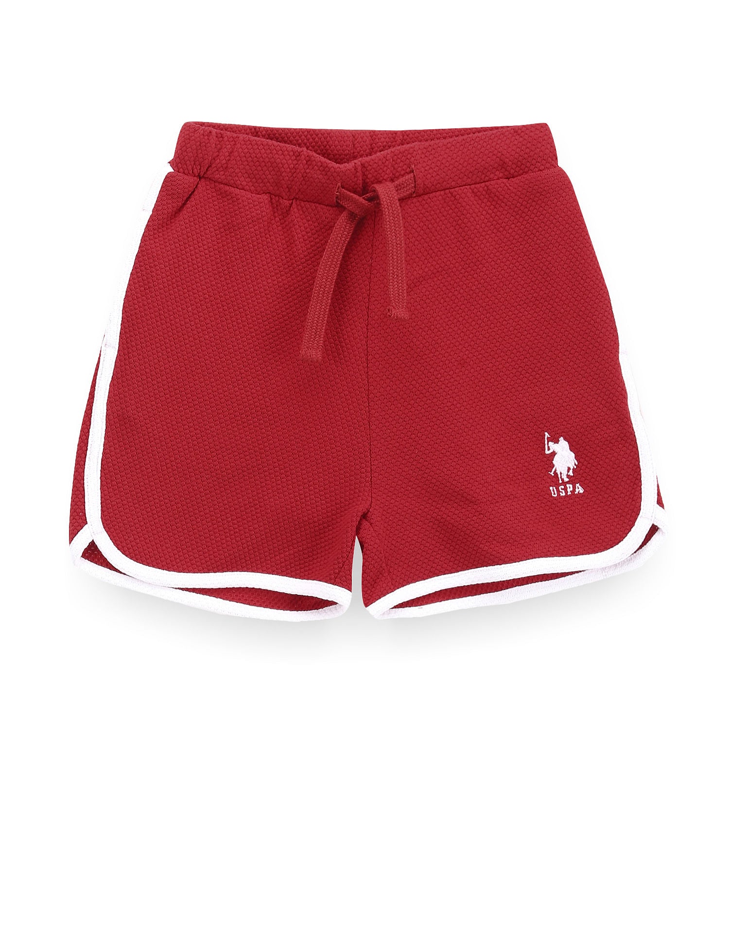 Girls Contrast Piping Knit Shorts