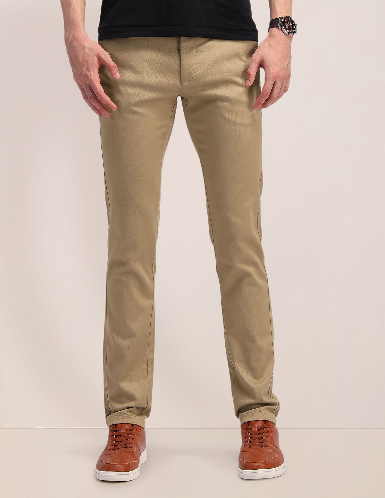 Austin Slim Fit Flat Front Trousers