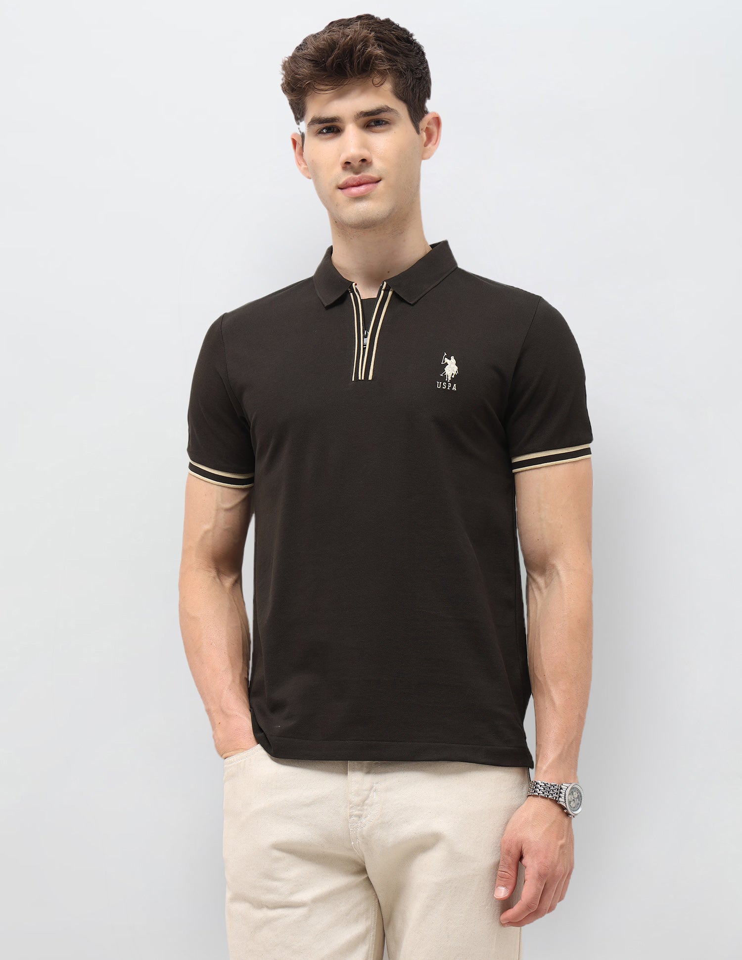 Solid Slim Fit Polo Shirt