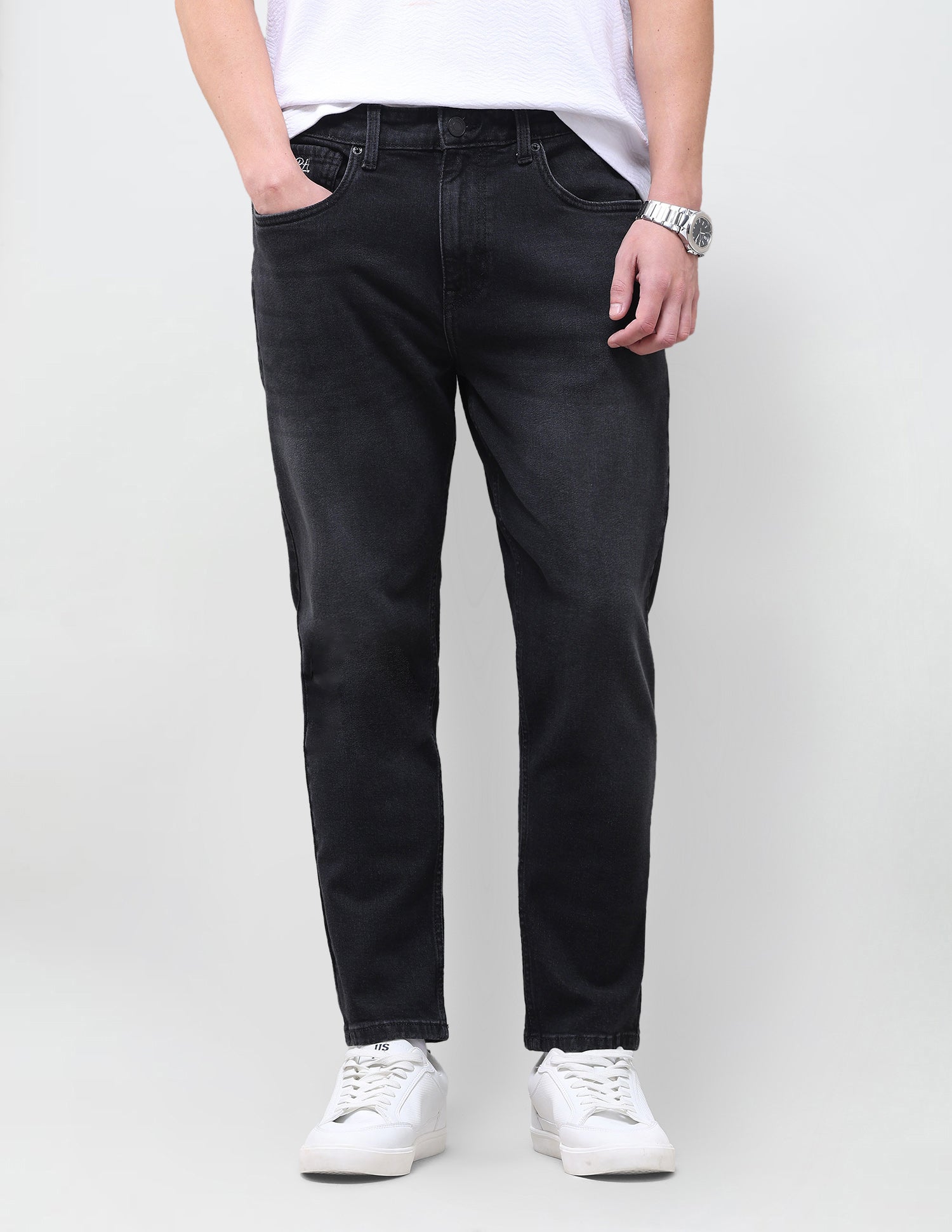 Cole Comfort Cropped Fit Black Jeans Black - U.S. Polo Assn. India | Large
