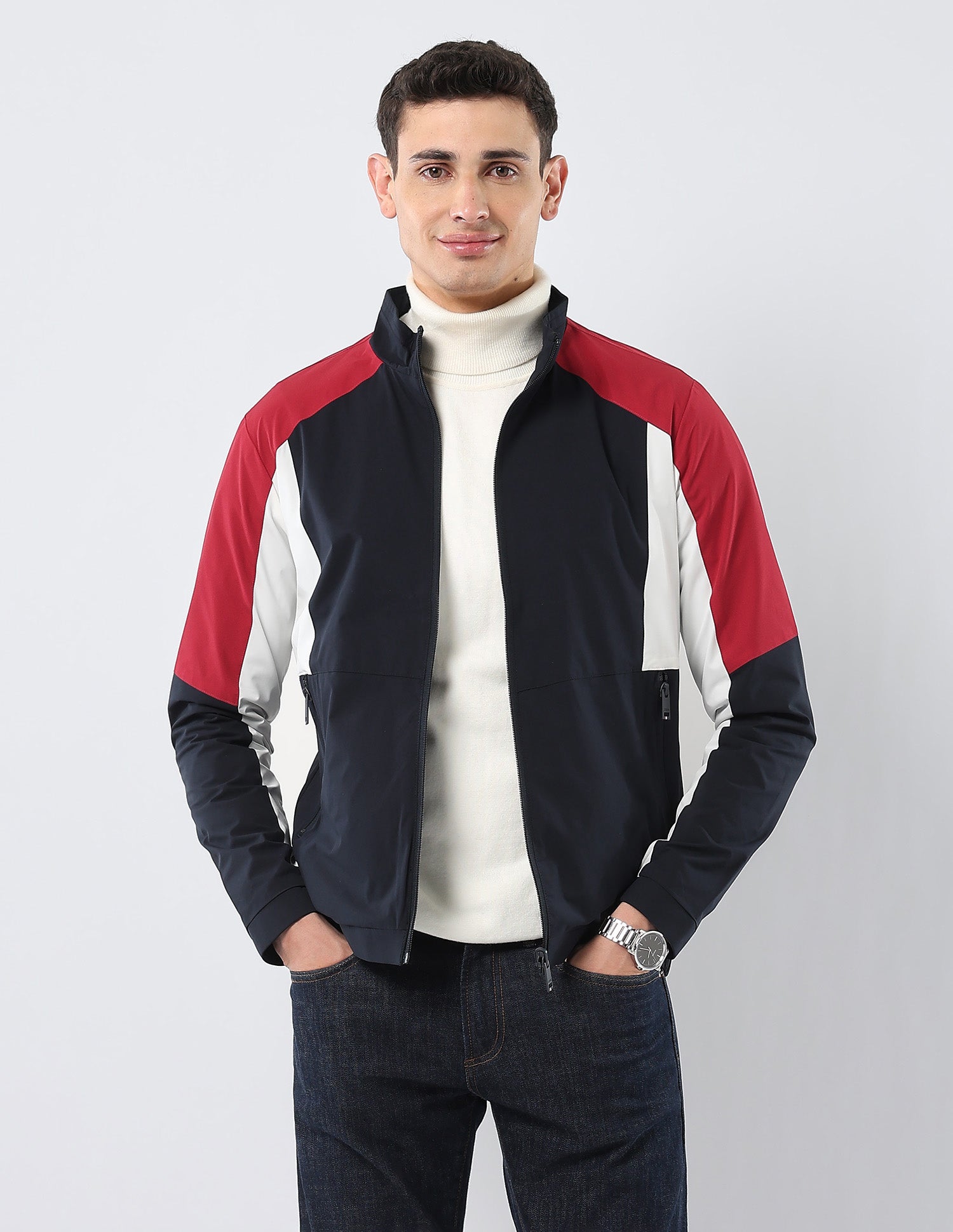 Colour Blocked Reversible Jacket