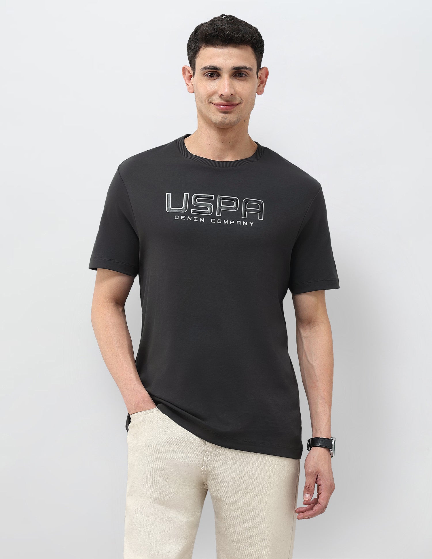 Monochrome Brand Embossed T-Shirt