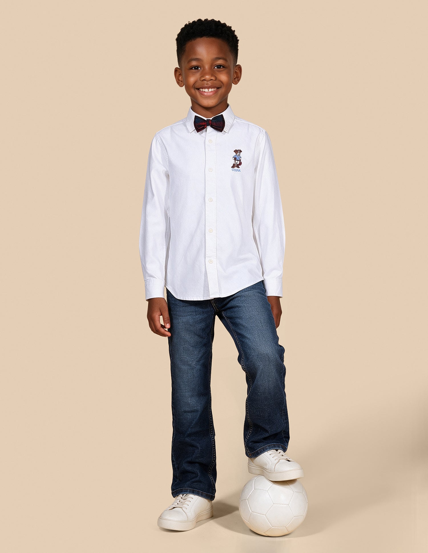 Corduroy Solid Shirt White - U.S. Polo Assn. India | Large