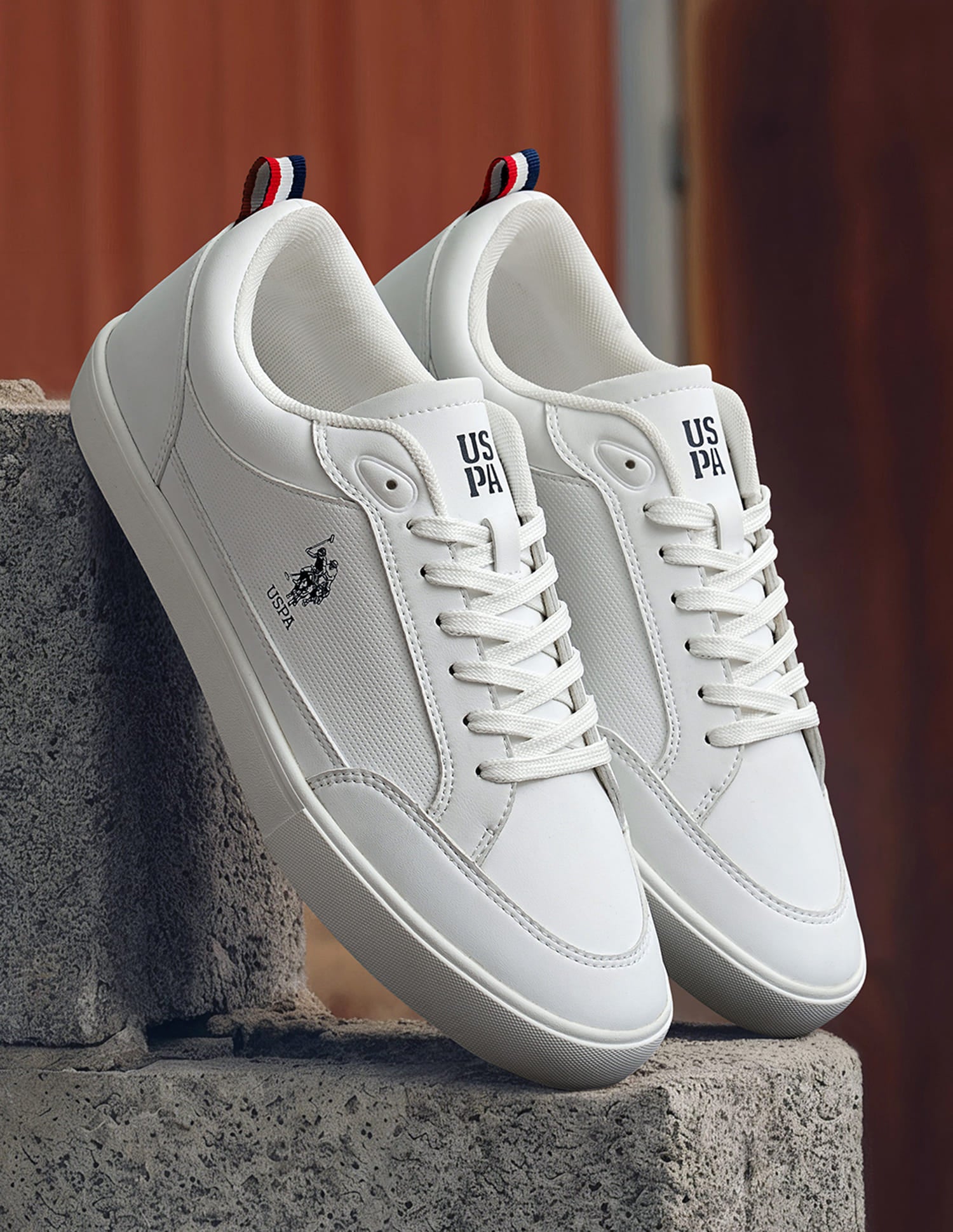 Men Round Toe Lucian Sneakers Off White - U.S. Polo Assn. India | Large