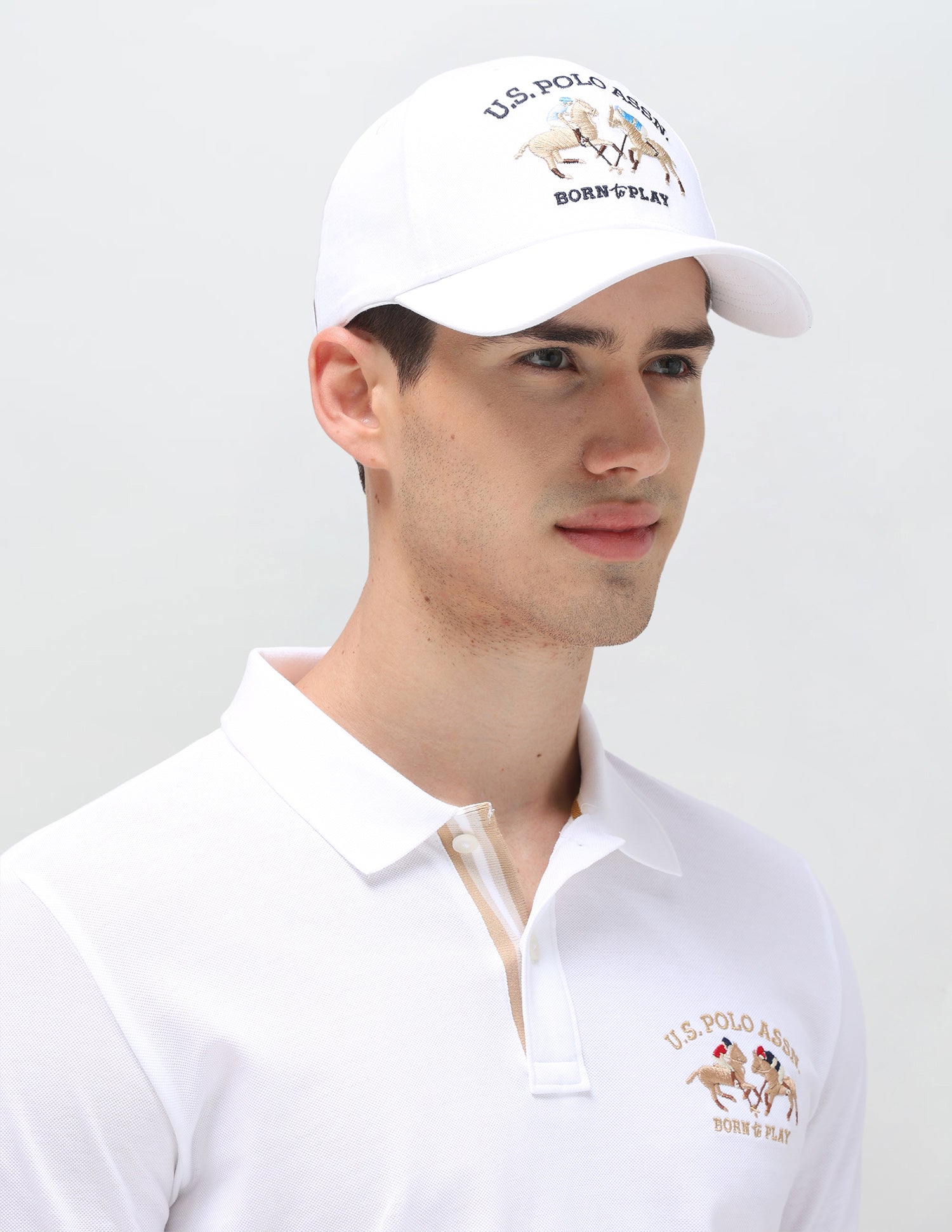 Brand Embroidered Cap White - U.S. Polo Assn. India | Large